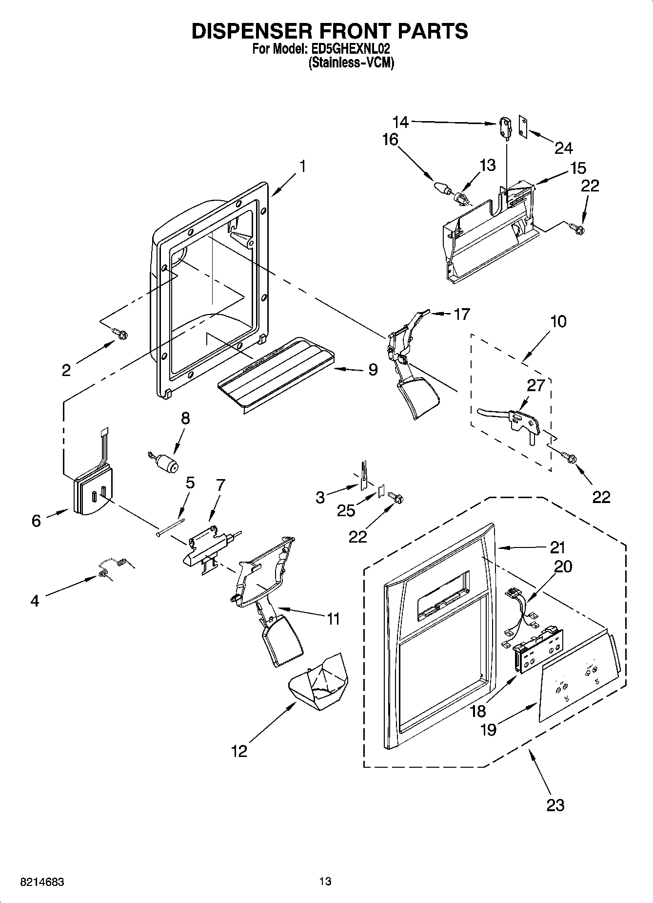 08 - DISPENSER FRONT PARTS