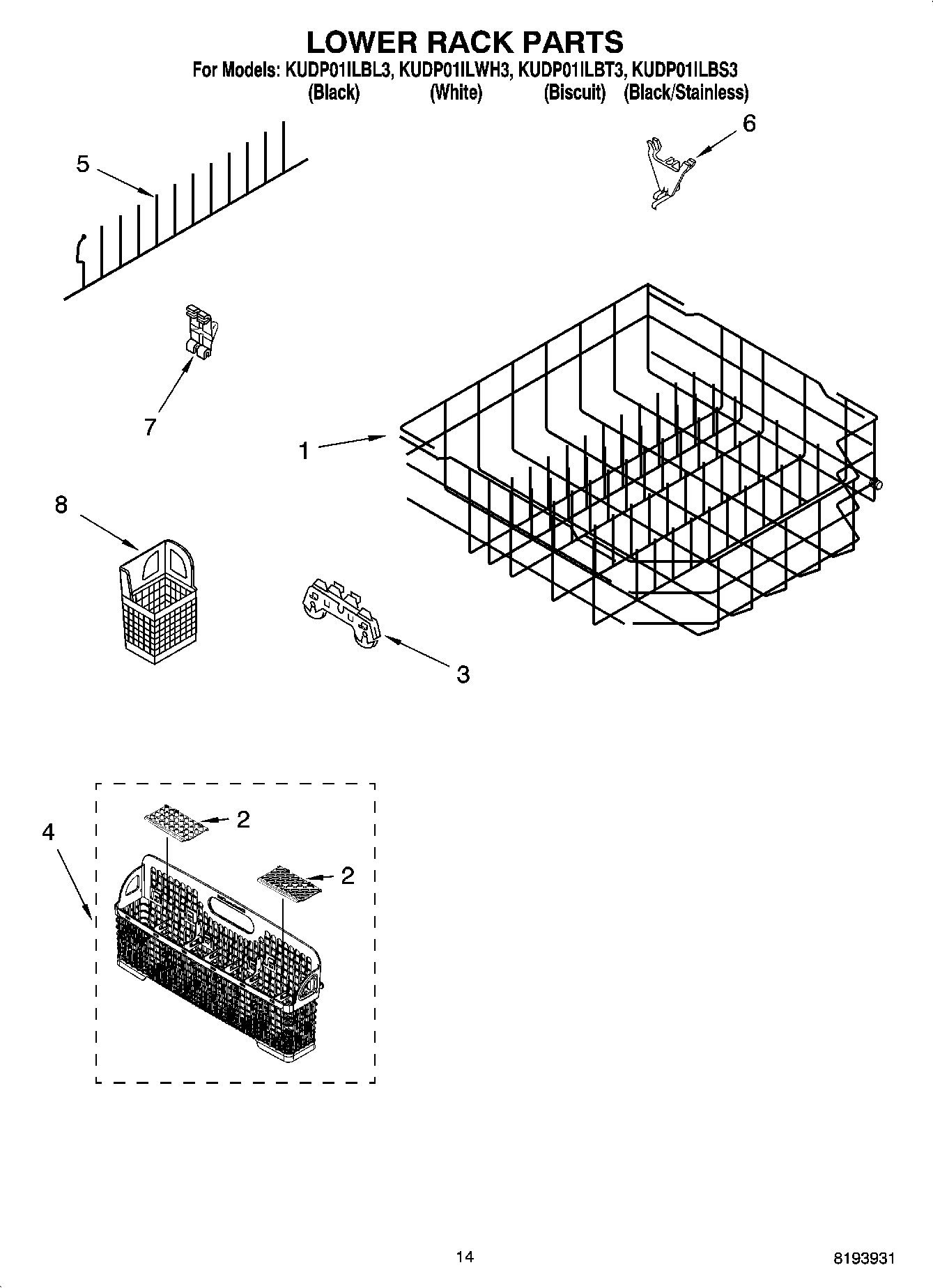 11 - LOWER RACK PARTS