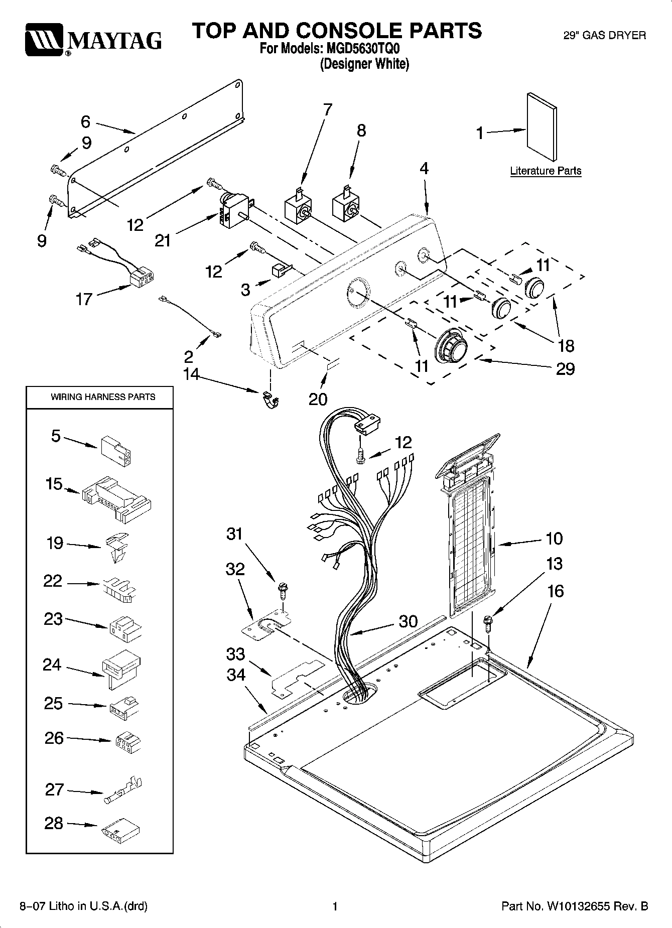 01 - TOP AND CONSOLE PARTS
