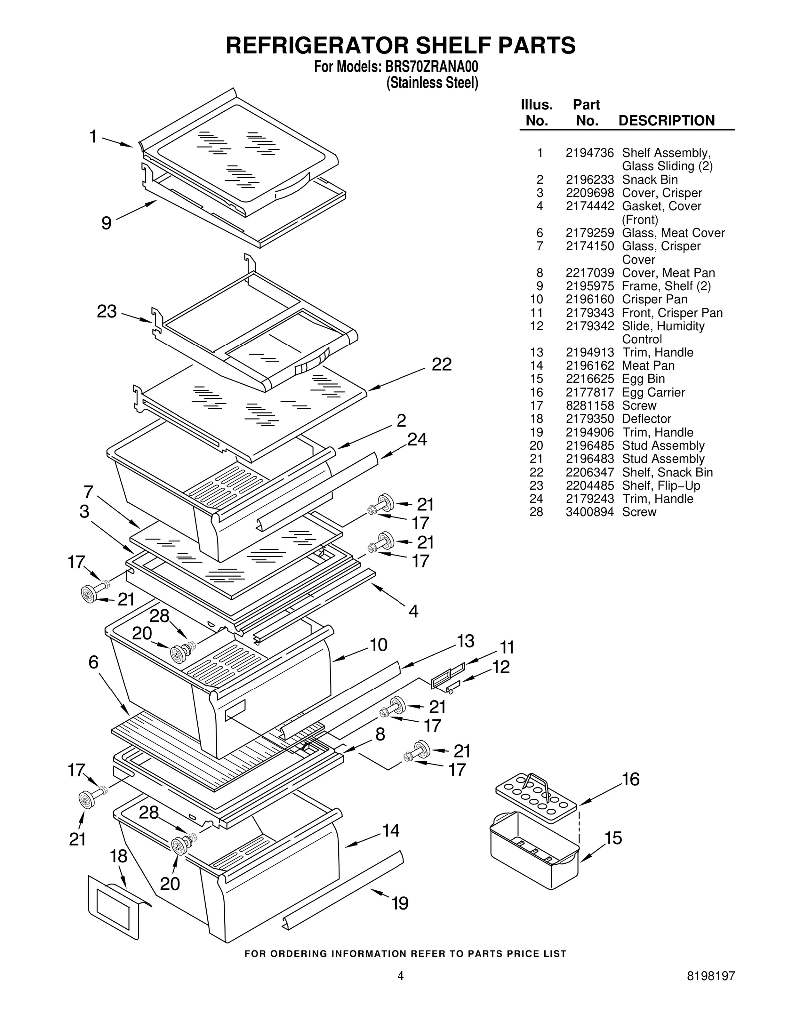 REFRIGERATOR SHELF PARTS