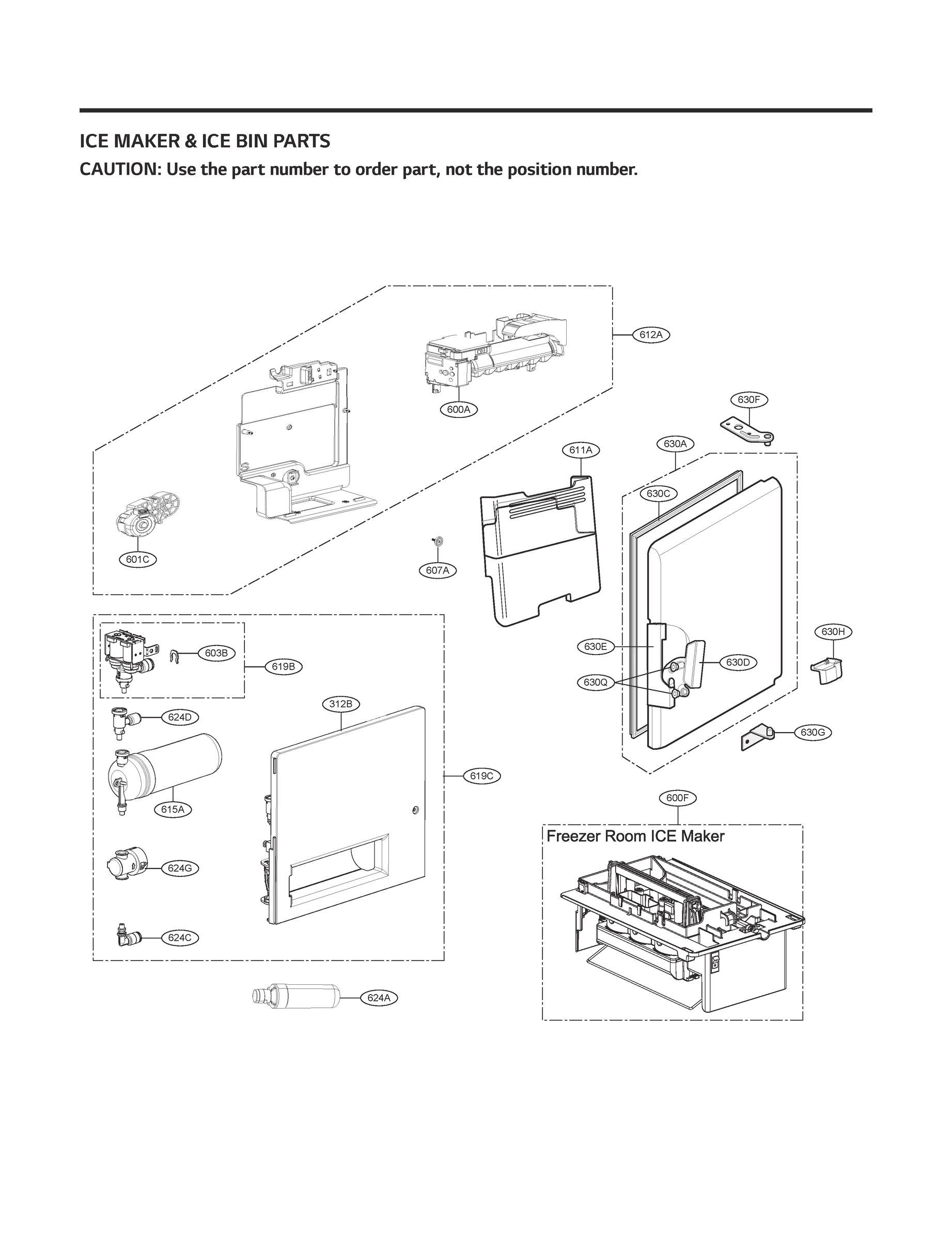 ICEMAKER & ICE BIN PARTS