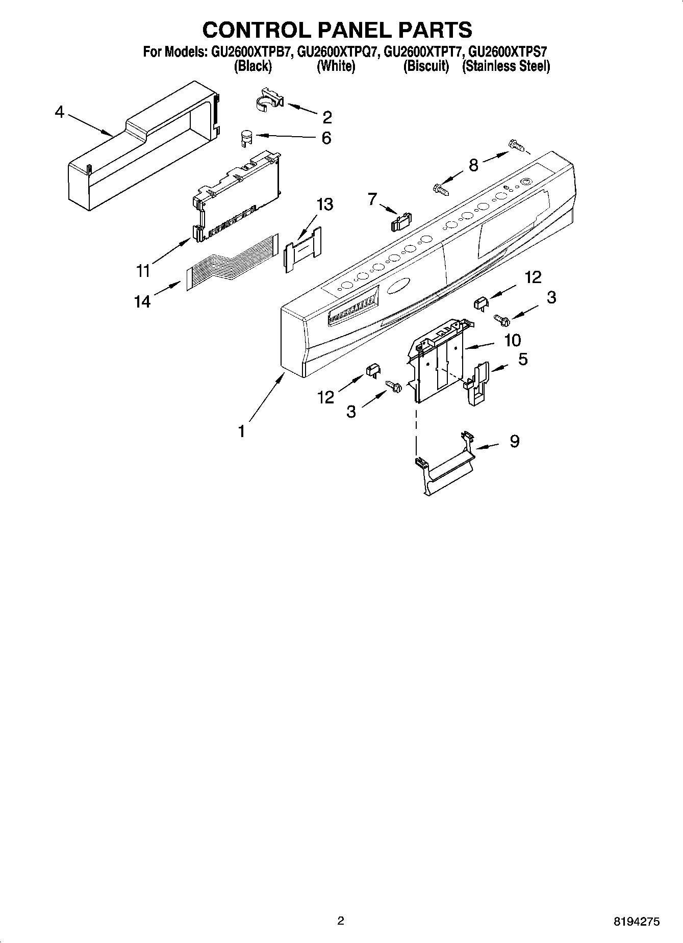 02 - CONTROL PANEL PARTS