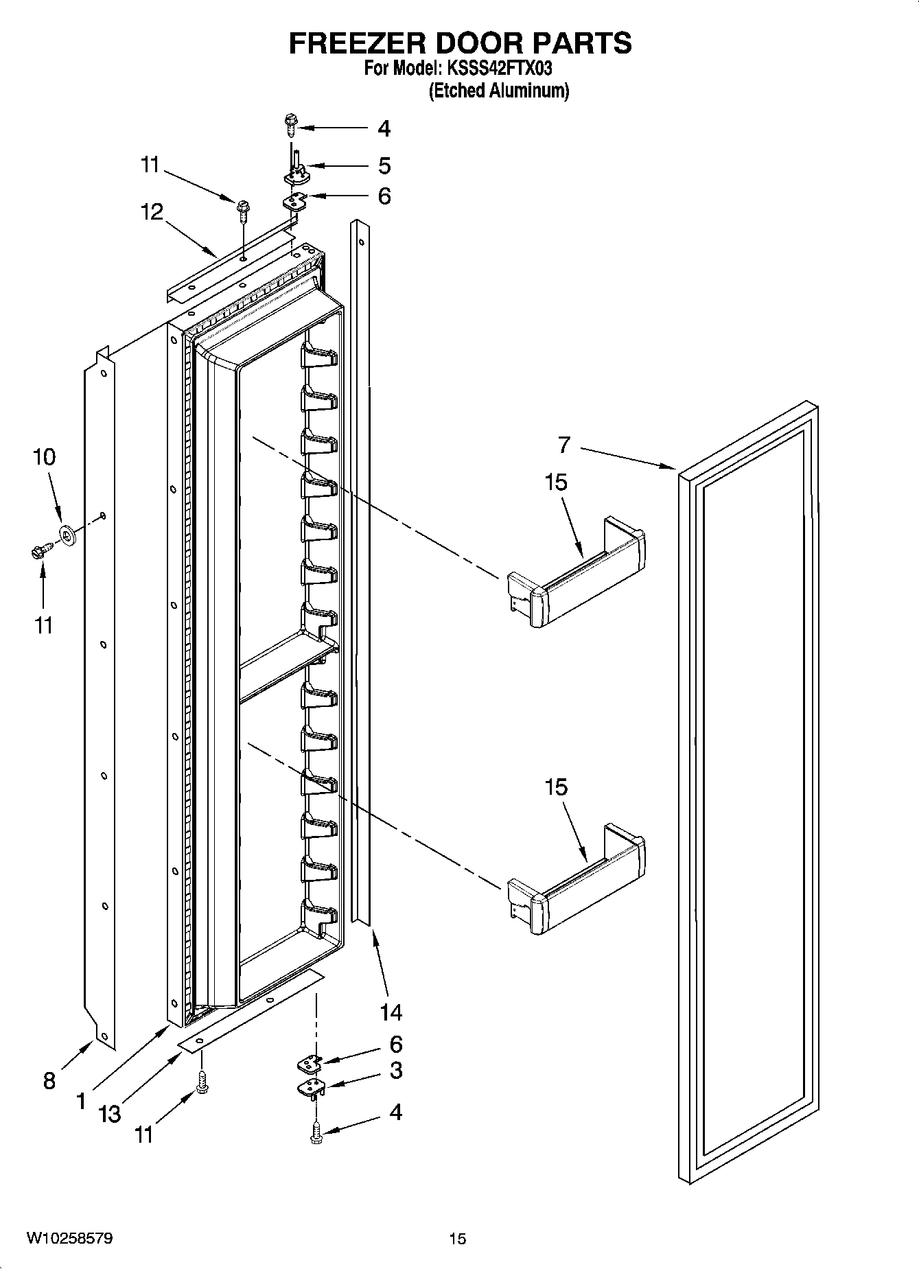 10 - FREEZER DOOR PARTS