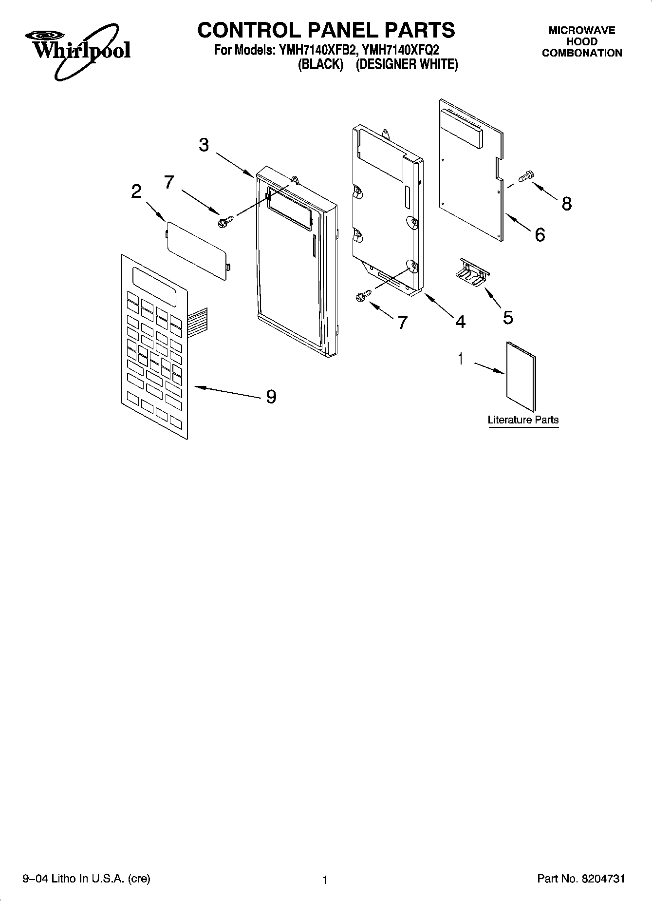 01 - CONTROL PANEL PARTS