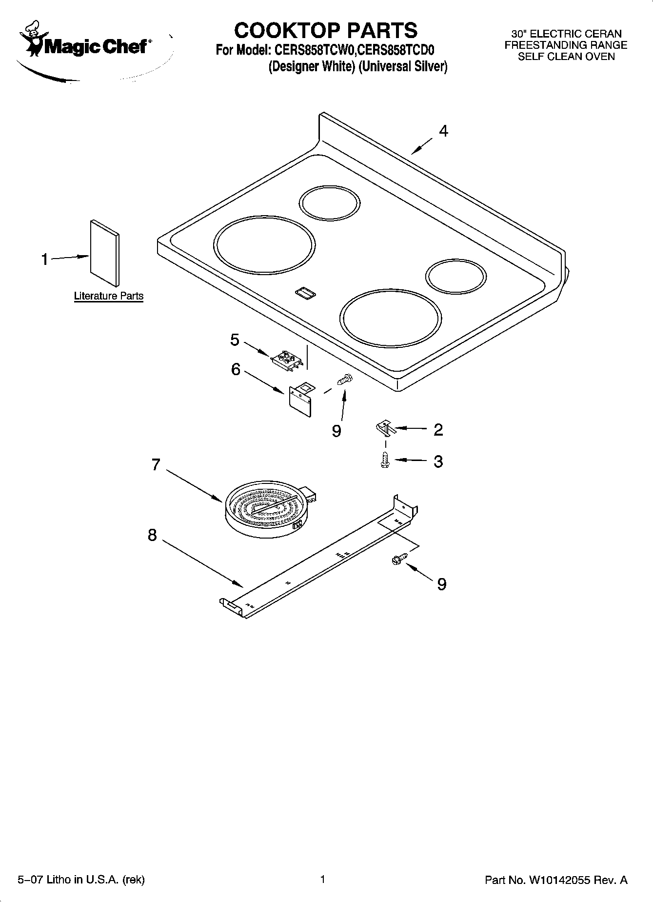 01 - COOKTOP PARTS