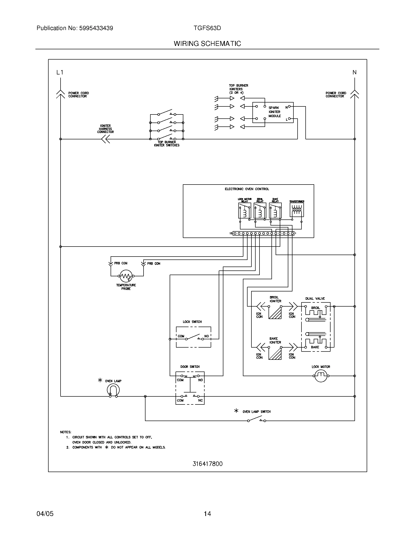 14 - WIRING SCHEMATIC