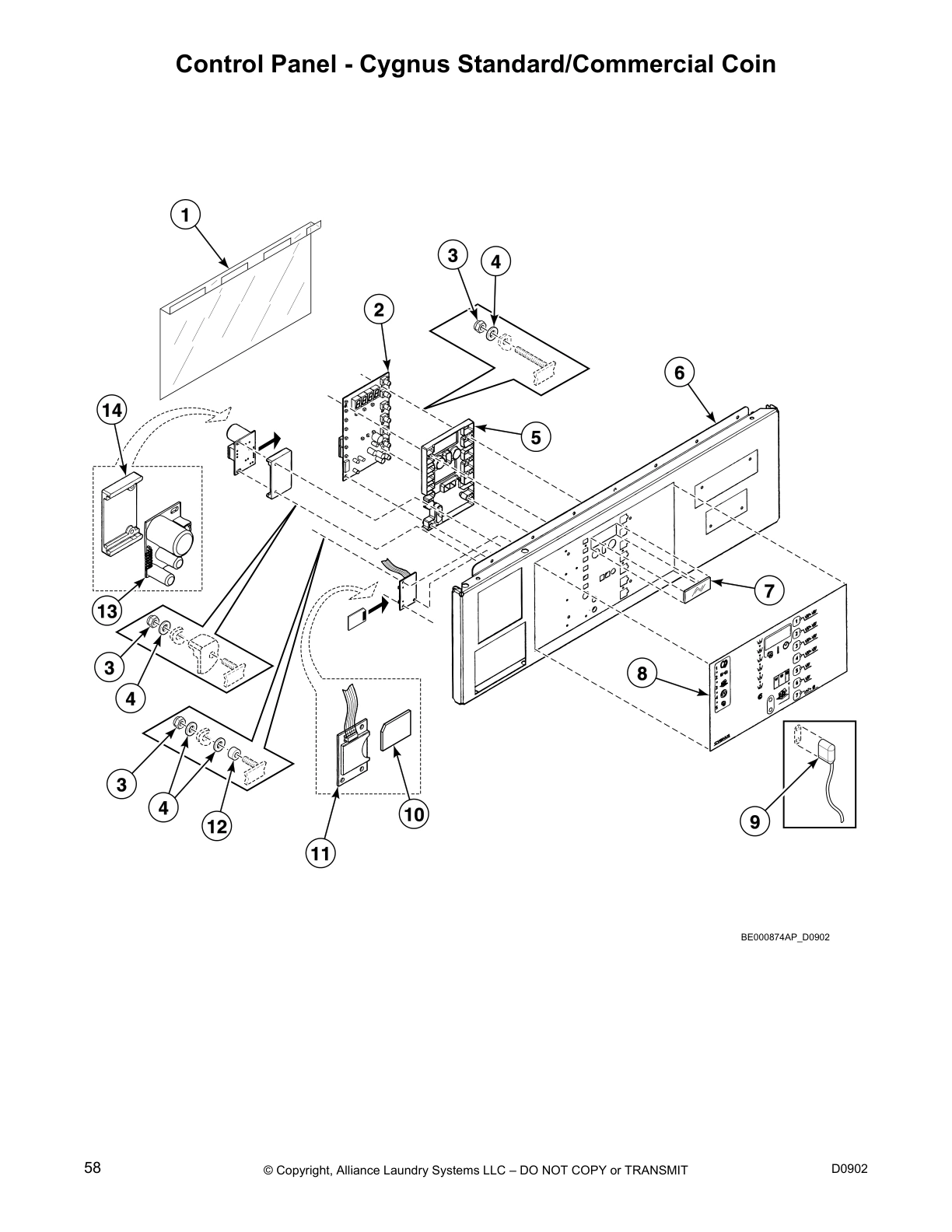 Control Panel - Cygnus Standard/Commercial Coin