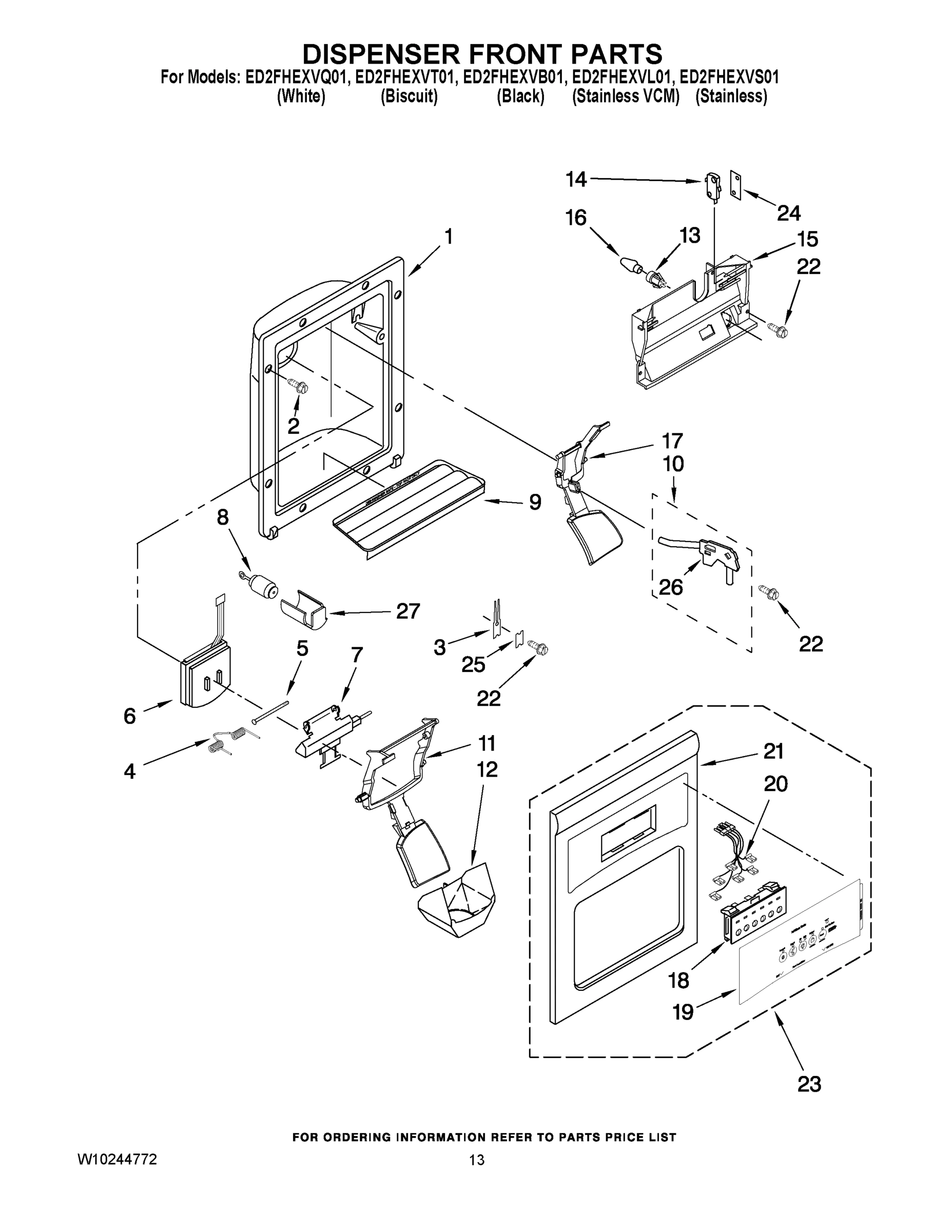 08 - DISPENSER FRONT PARTS