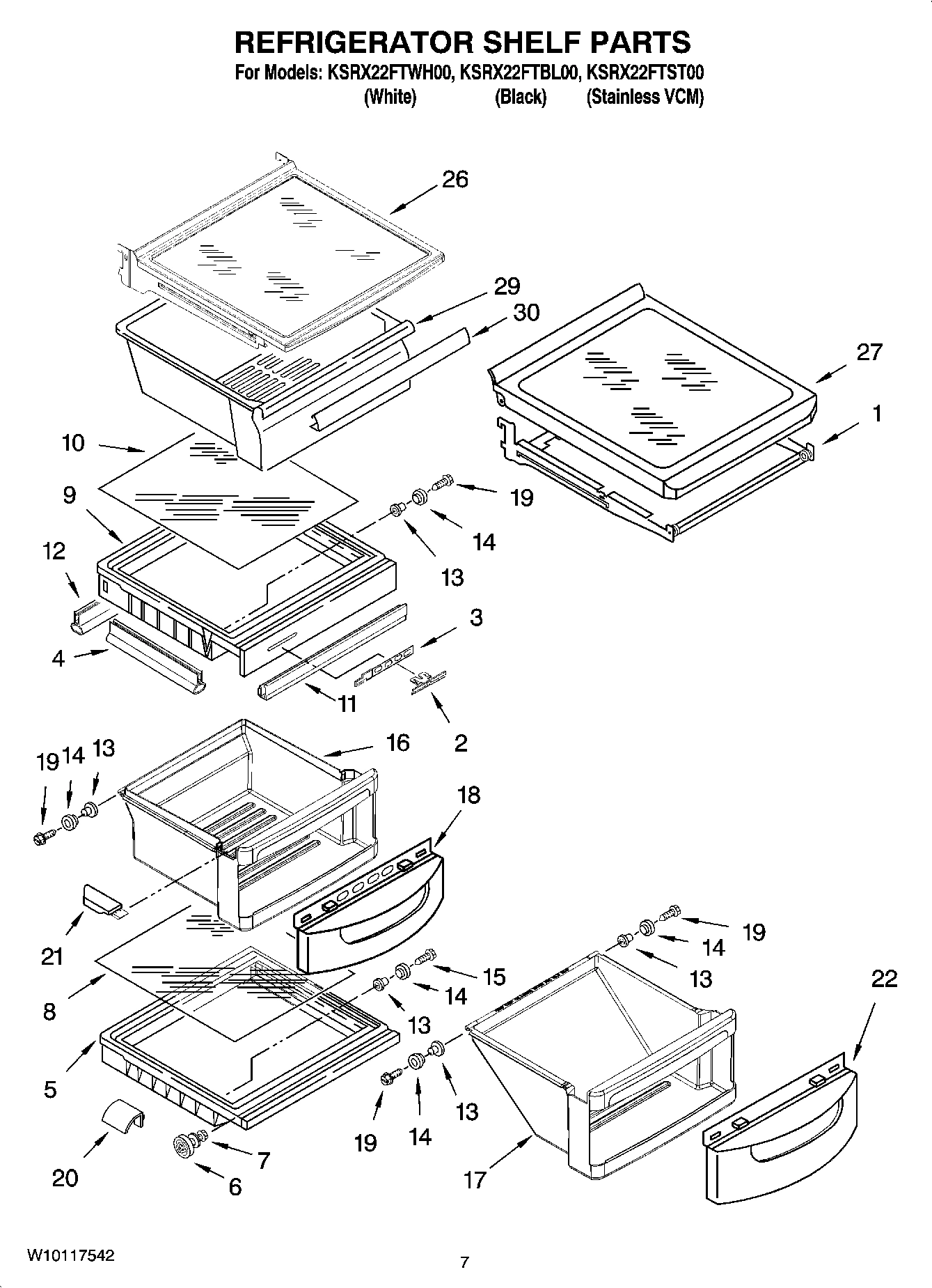 05 - REFRIGERATOR SHELF PARTS
