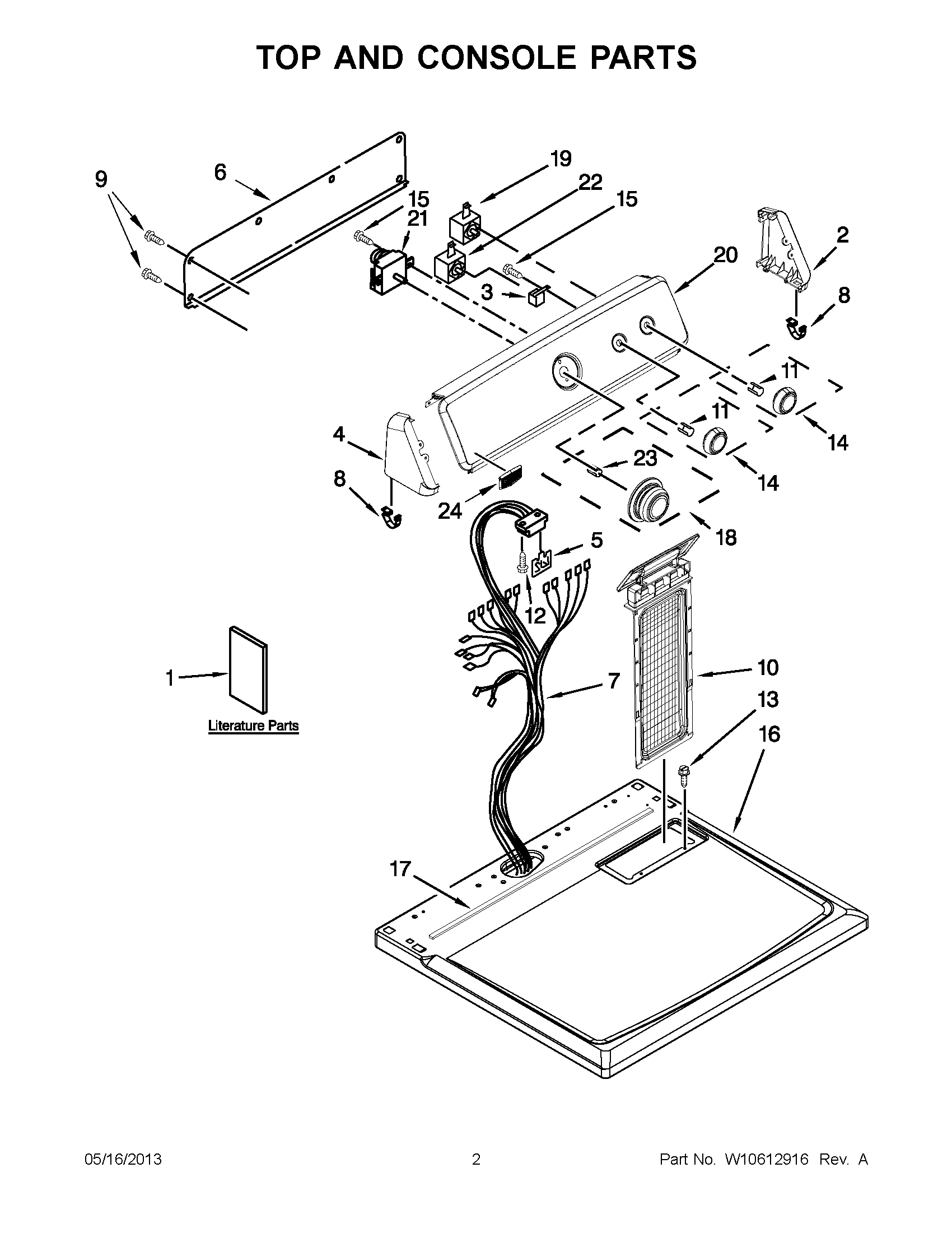 01 - TOP AND CONSOLE PARTS