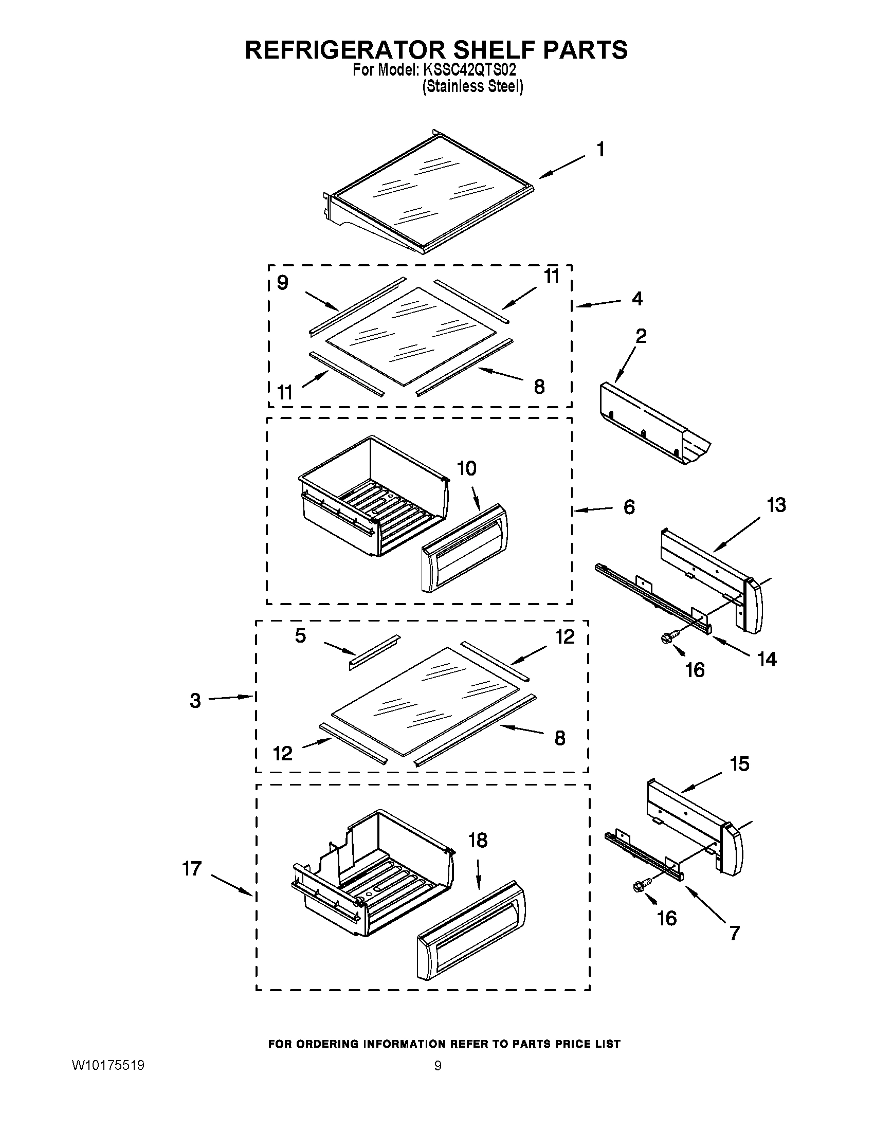 07 - REFRIGERATOR SHELF PARTS