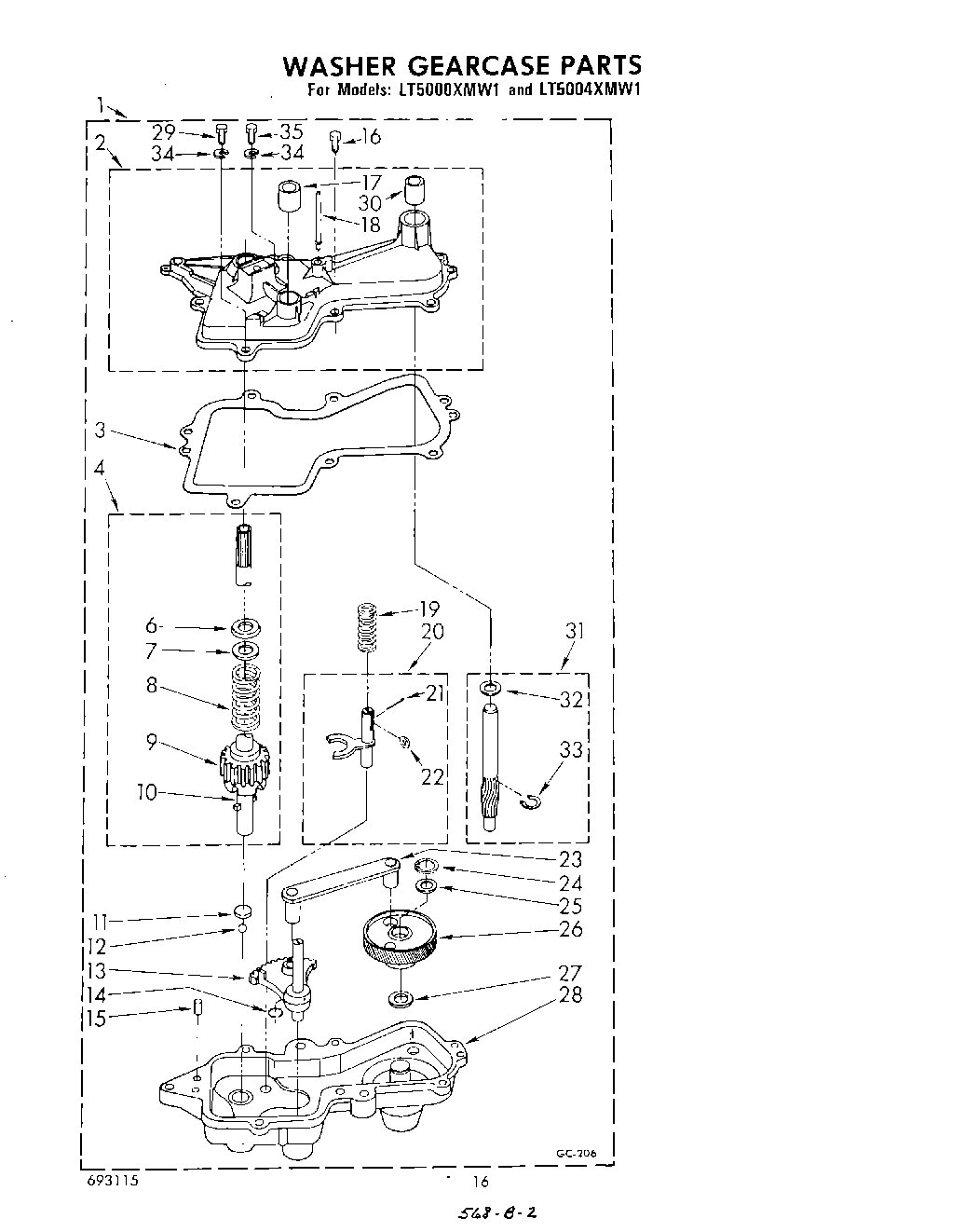 13 - WASHER GEARCASE
