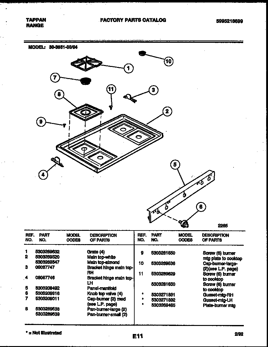 03 - COOKTOP PARTS
