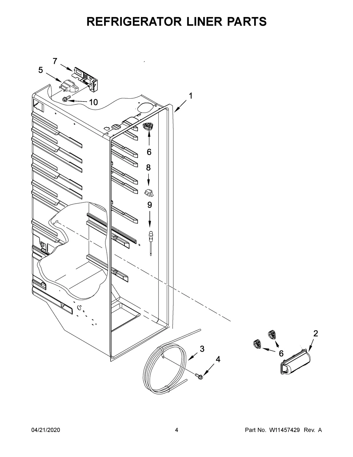 03 - REFRIGERATOR LINER PARTS