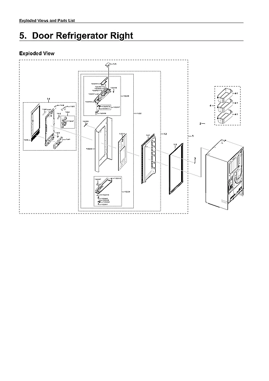 Right Refrigerator Door Parts