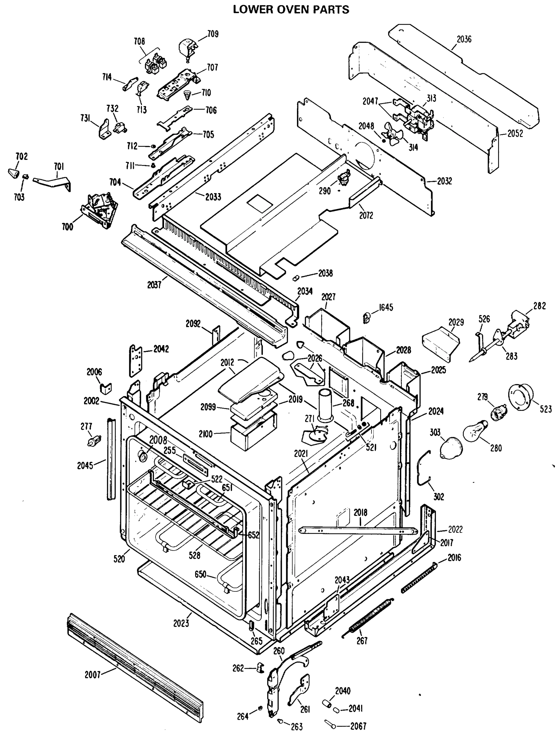 LOWER OVEN PARTS