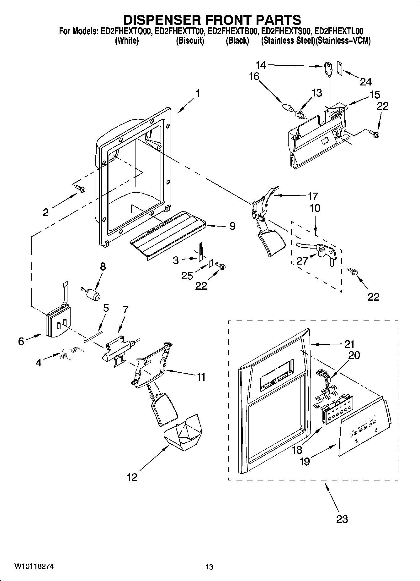 08 - DISPENSER FRONT PARTS