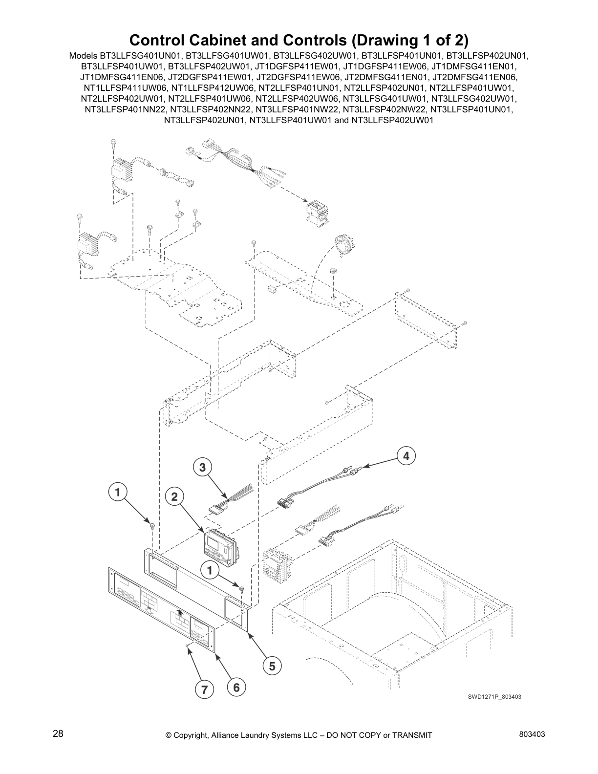 Control Cabinet and Controls (Drawing 1 of 2)