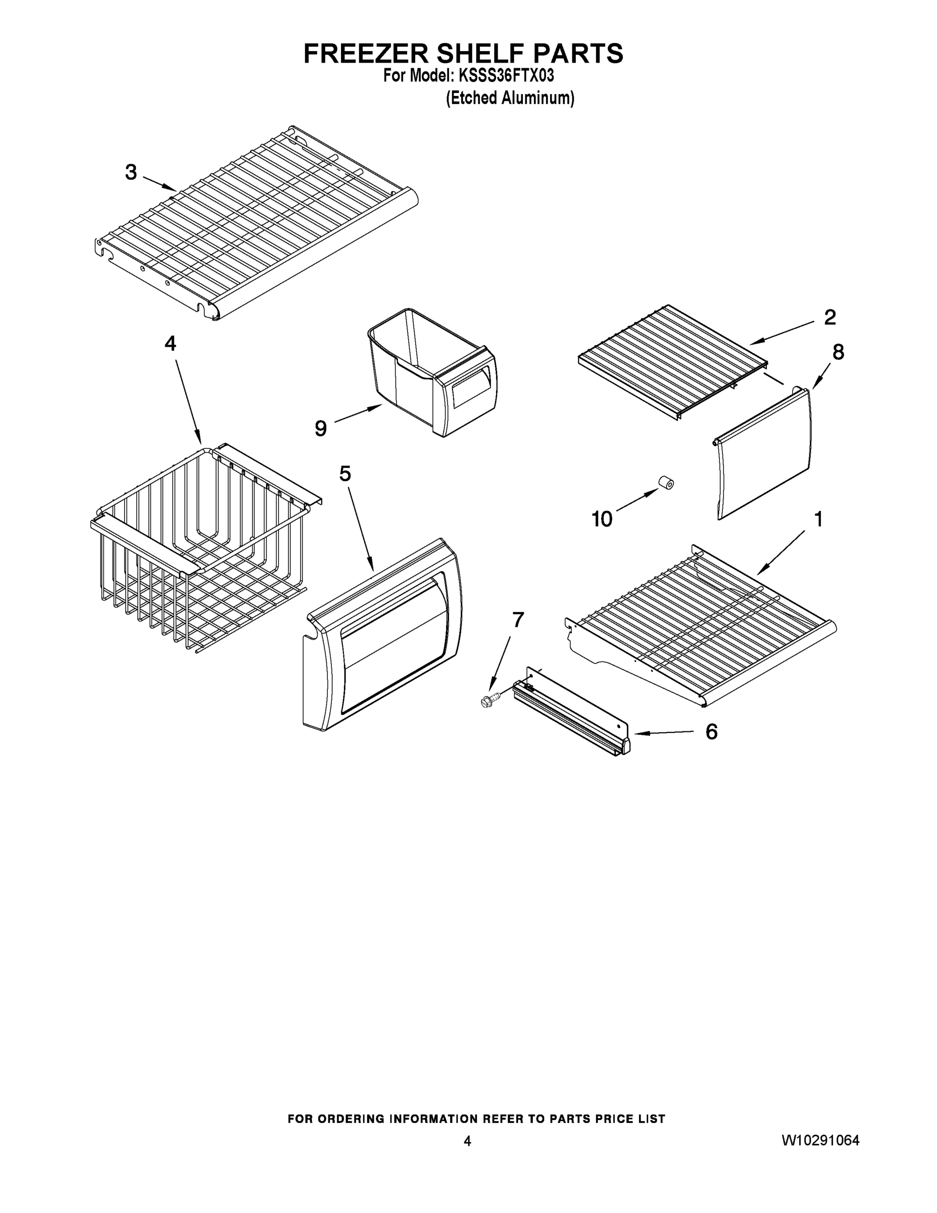 03 - FREEZER SHELF PARTS