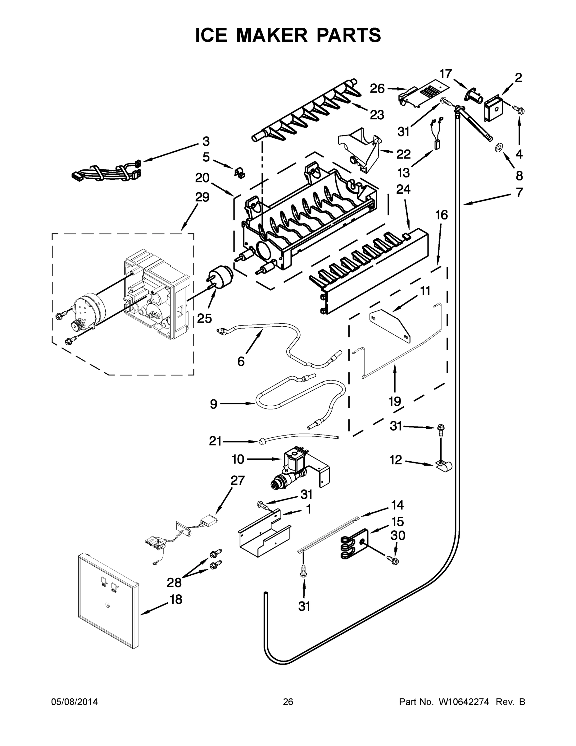 14 - ICE MAKER PARTS