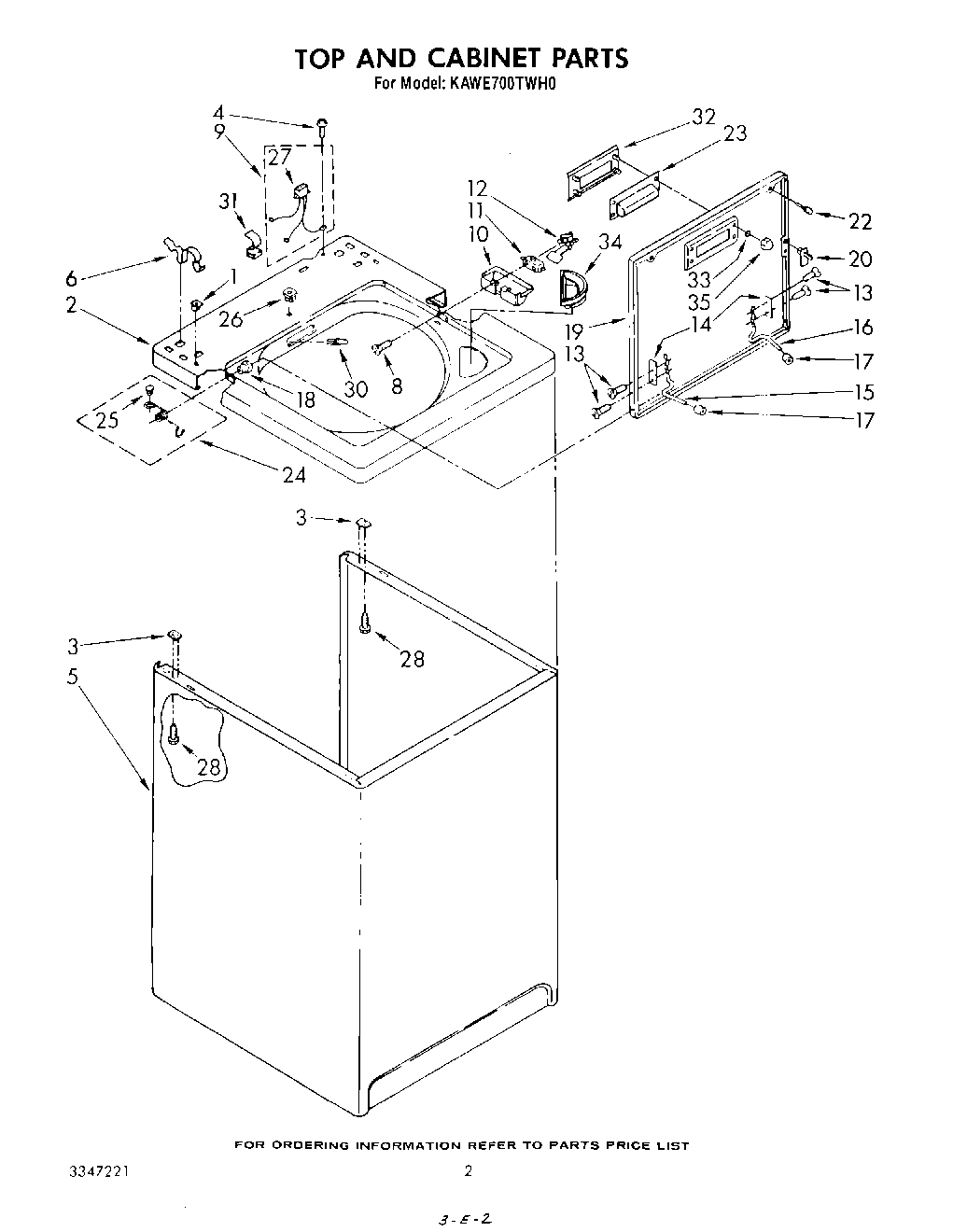 02 - TOP AND CABINET , LITERATURE AND OPTIONAL