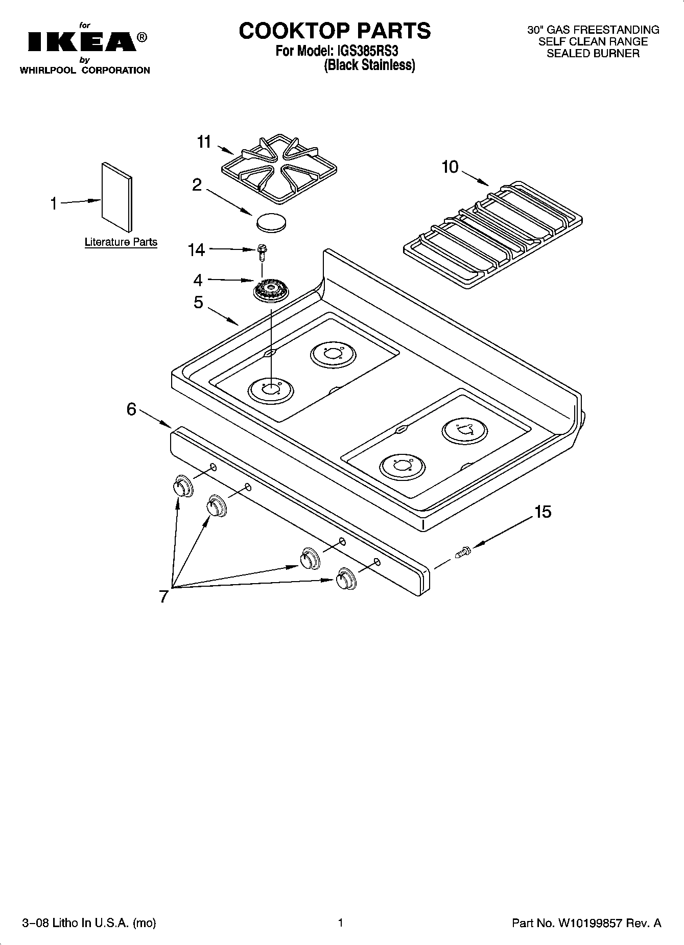 01 - COOKTOP PARTS
