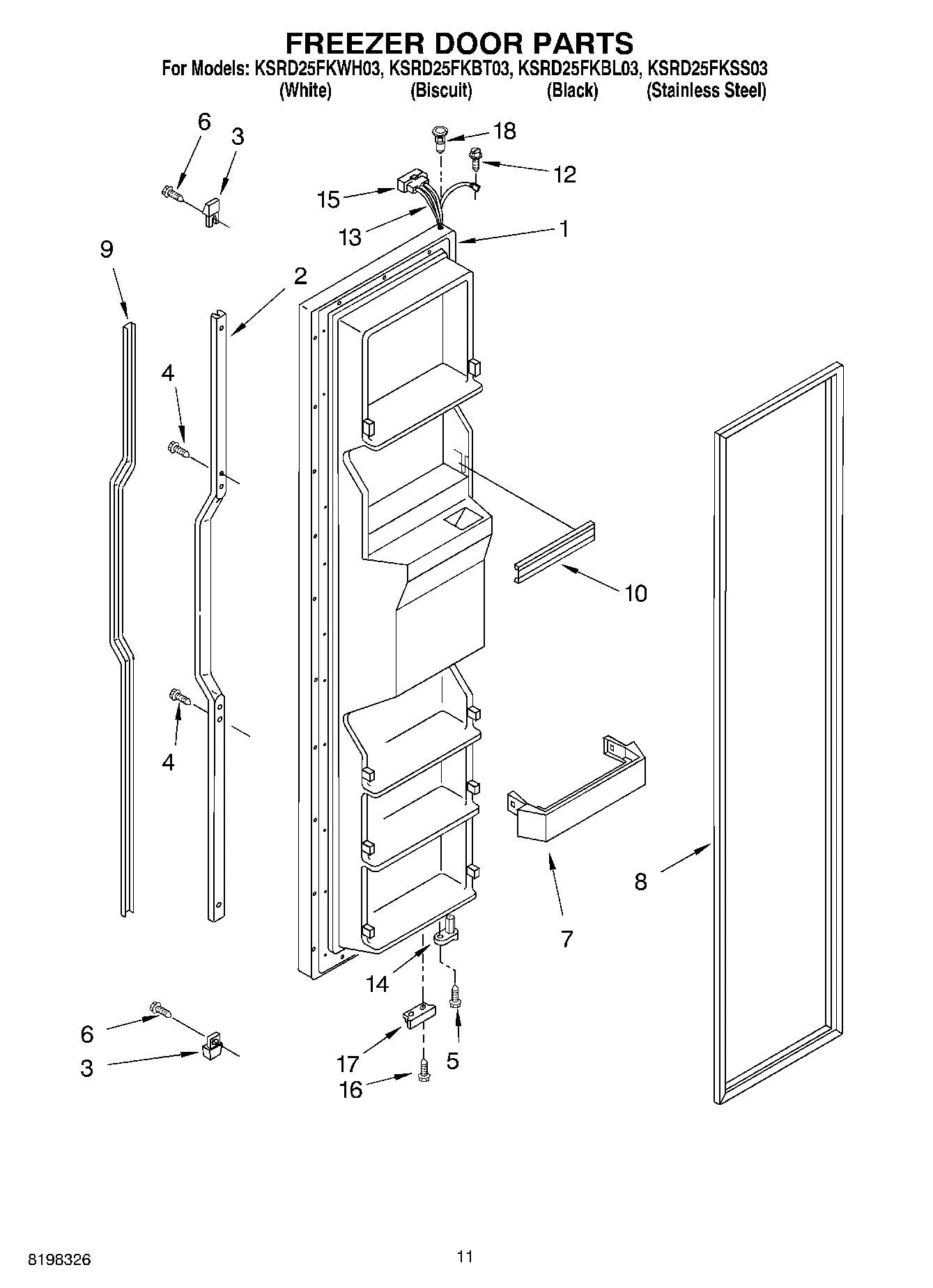 07 - FREEZER DOOR PARTS