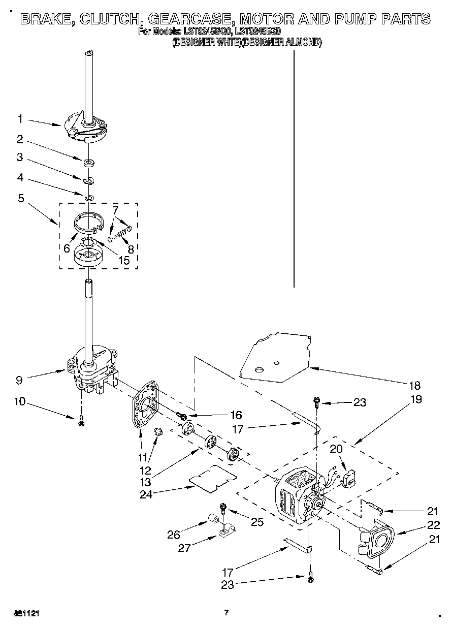 05 - BRAKE, CLUTCH, GEARCASE, MOTOR & PUMP