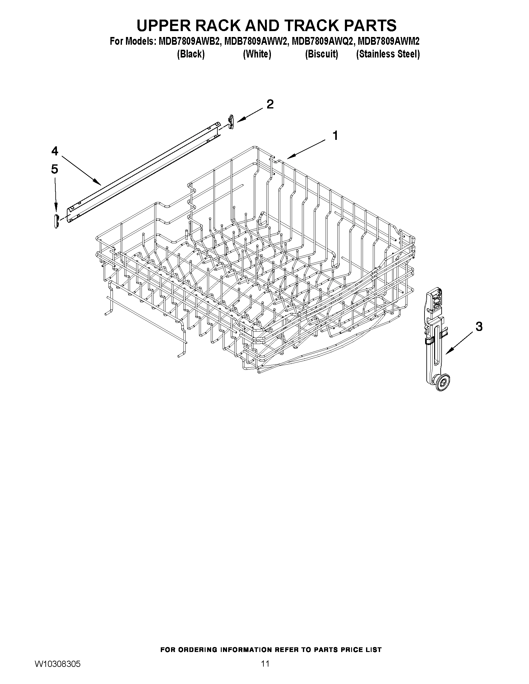 09 - UPPER RACK AND TRACK PARTS