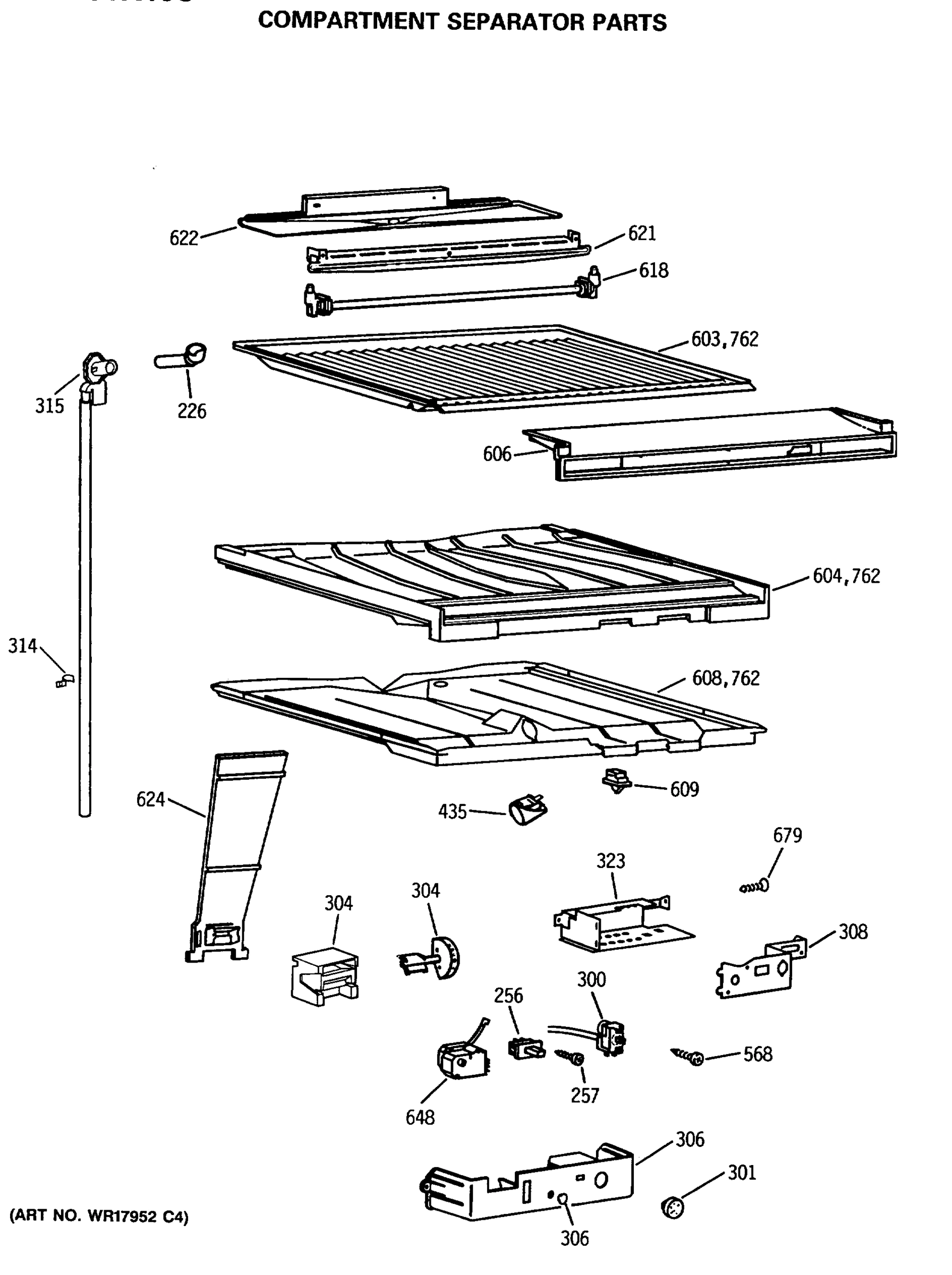 COMPARTMENT SEPARATOR PARTS