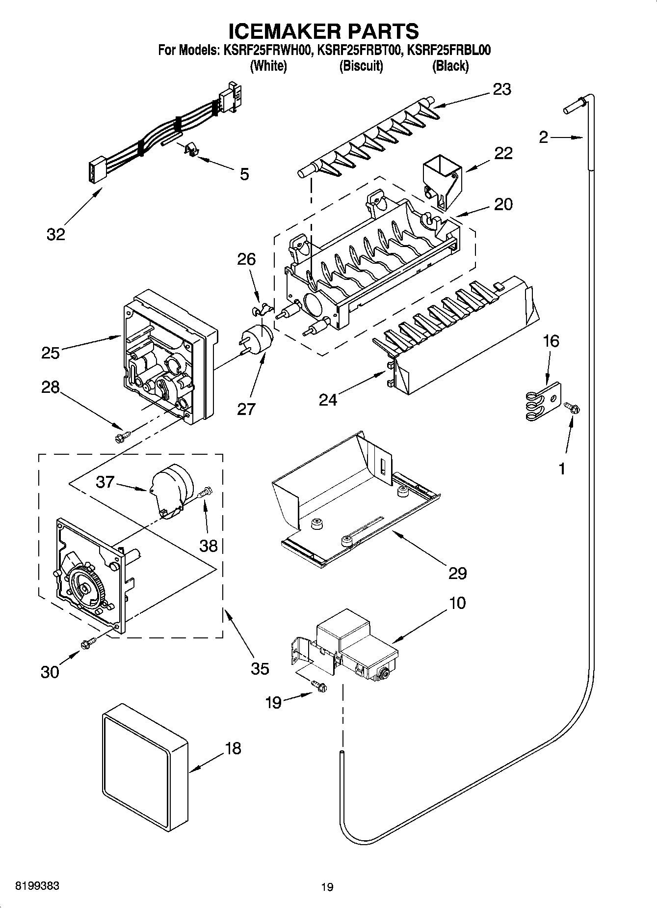 12 - ICEMAKER PARTS, OPTIONAL PARTS