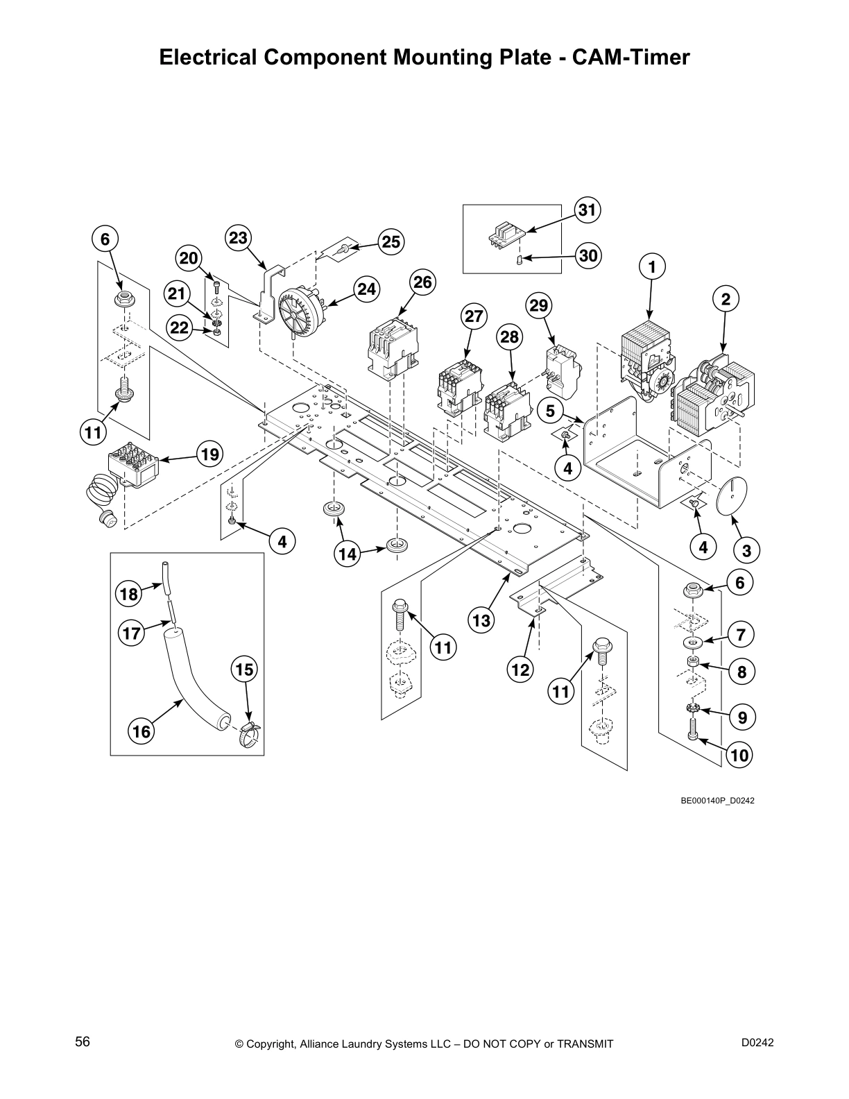 Electrical Component Mounting Plate - CAM-Timer