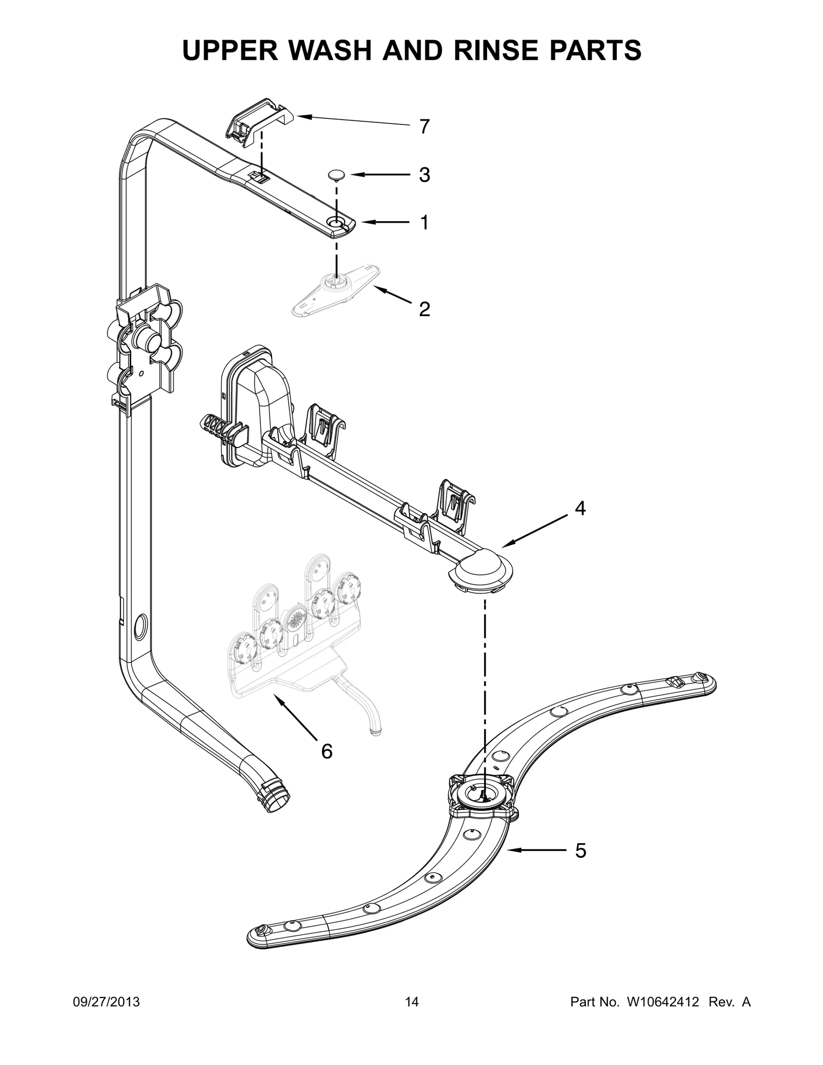UPPER WASH AND RINSE PARTS