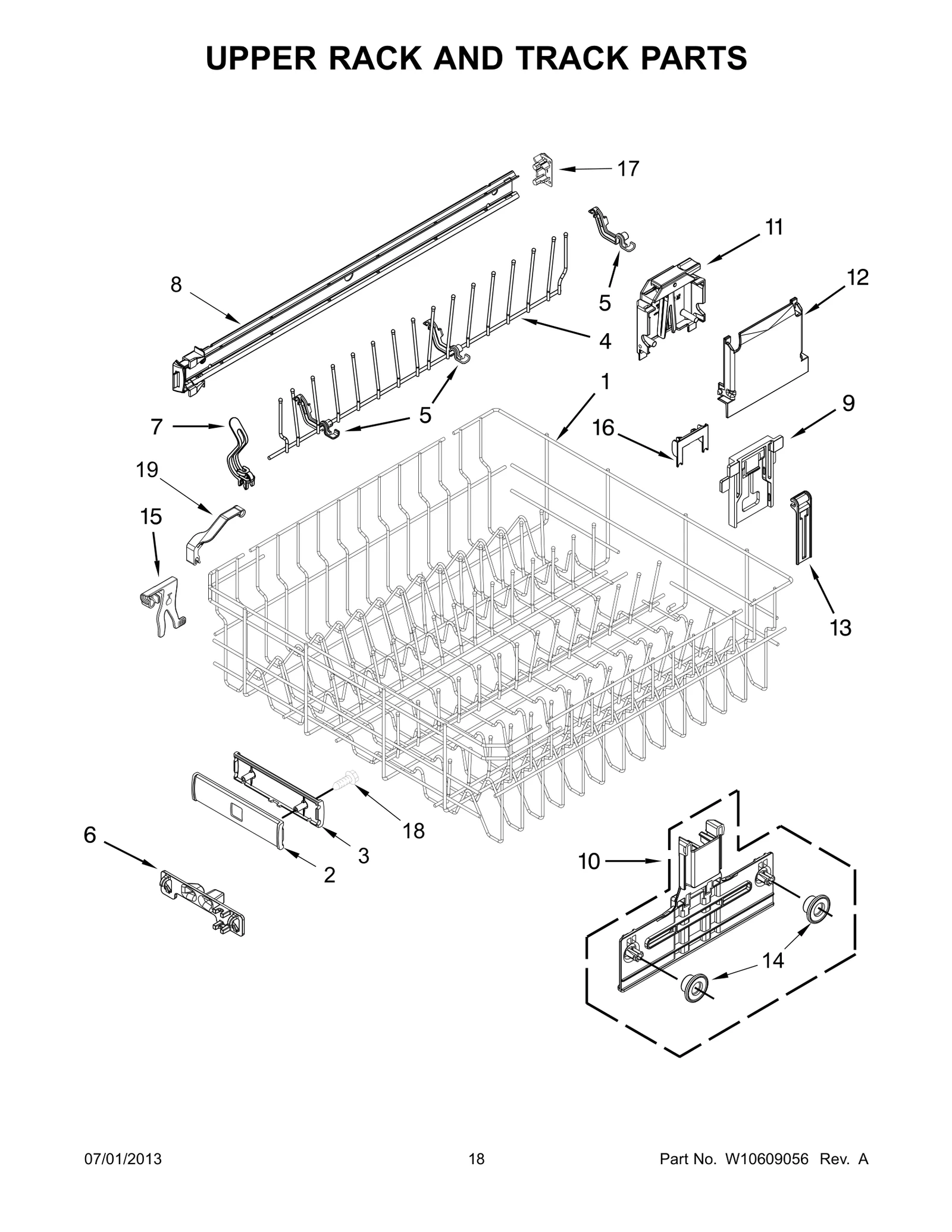 UPPER RACK AND TRACK PARTS