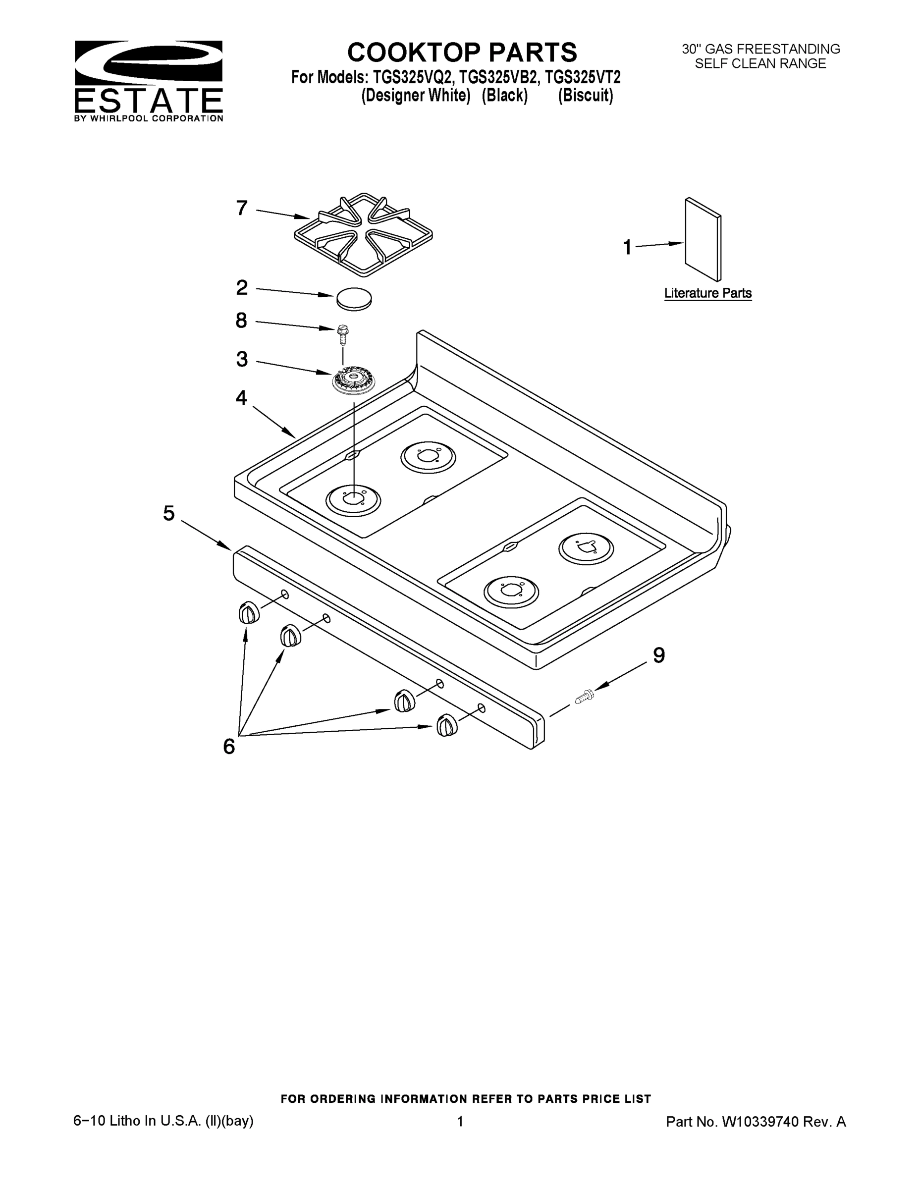 01 - COOKTOP PARTS