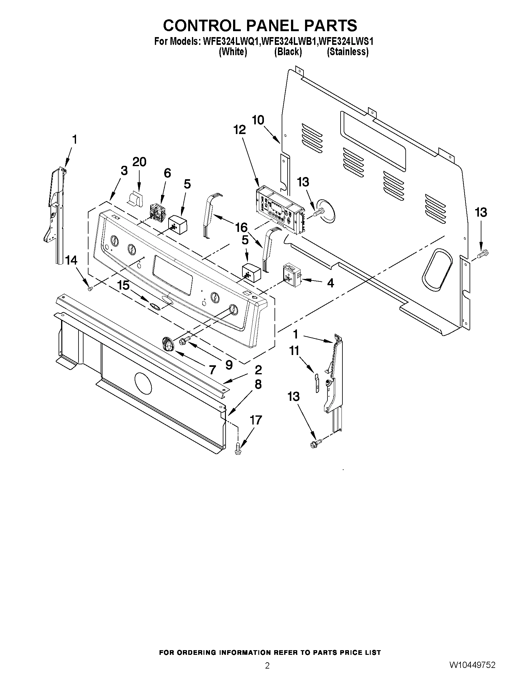 02 - CONTROL PANEL PARTS
