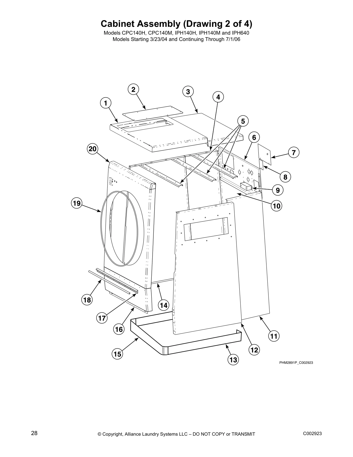 Cabinet Assembly (Drawing 2 of 4)