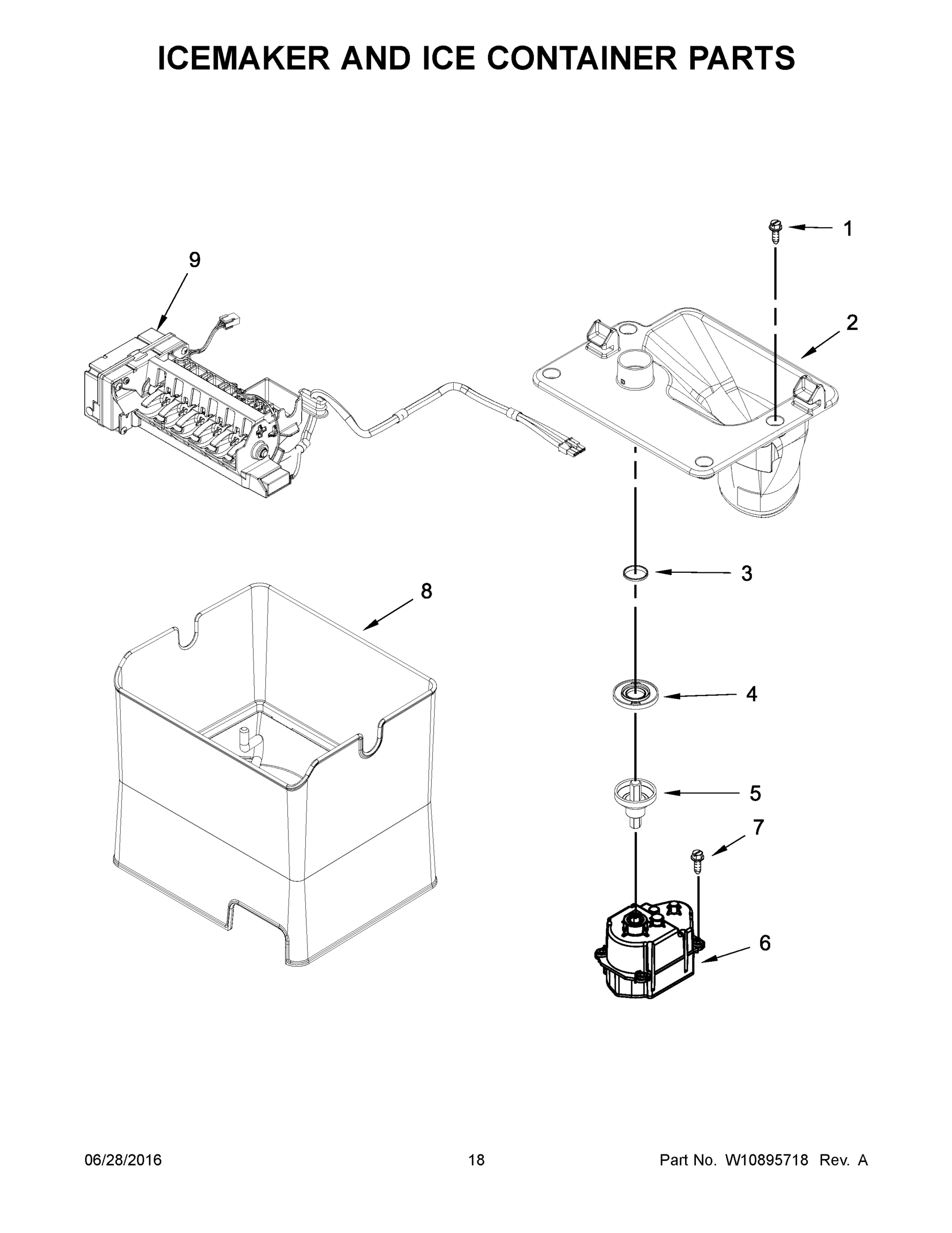 10 - ICEMAKER AND ICE CONTAINER PARTS