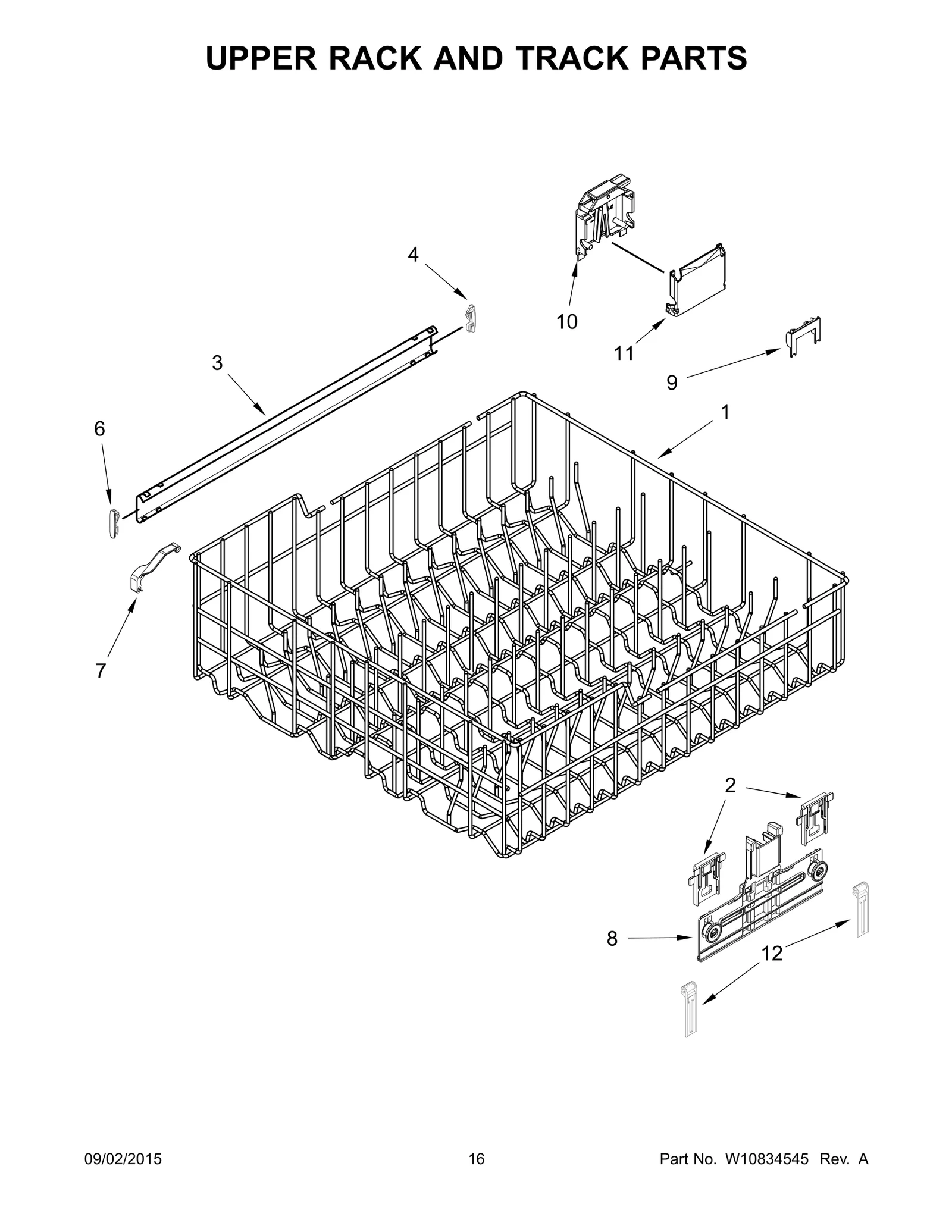 UPPER RACK AND TRACK PARTS