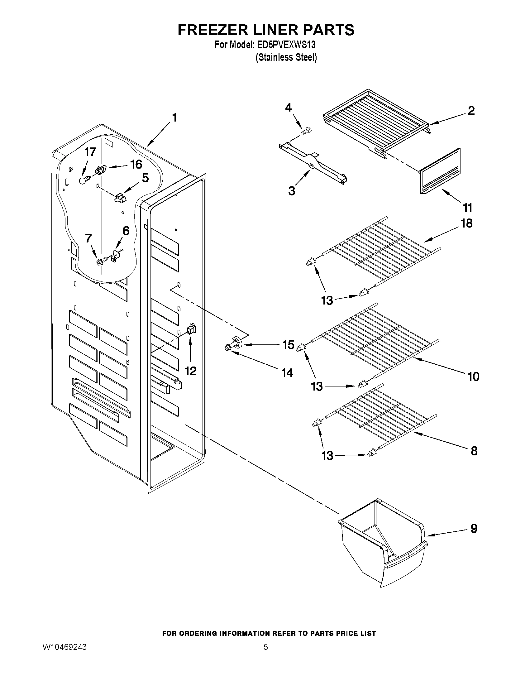 04 - FREEZER LINER PARTS