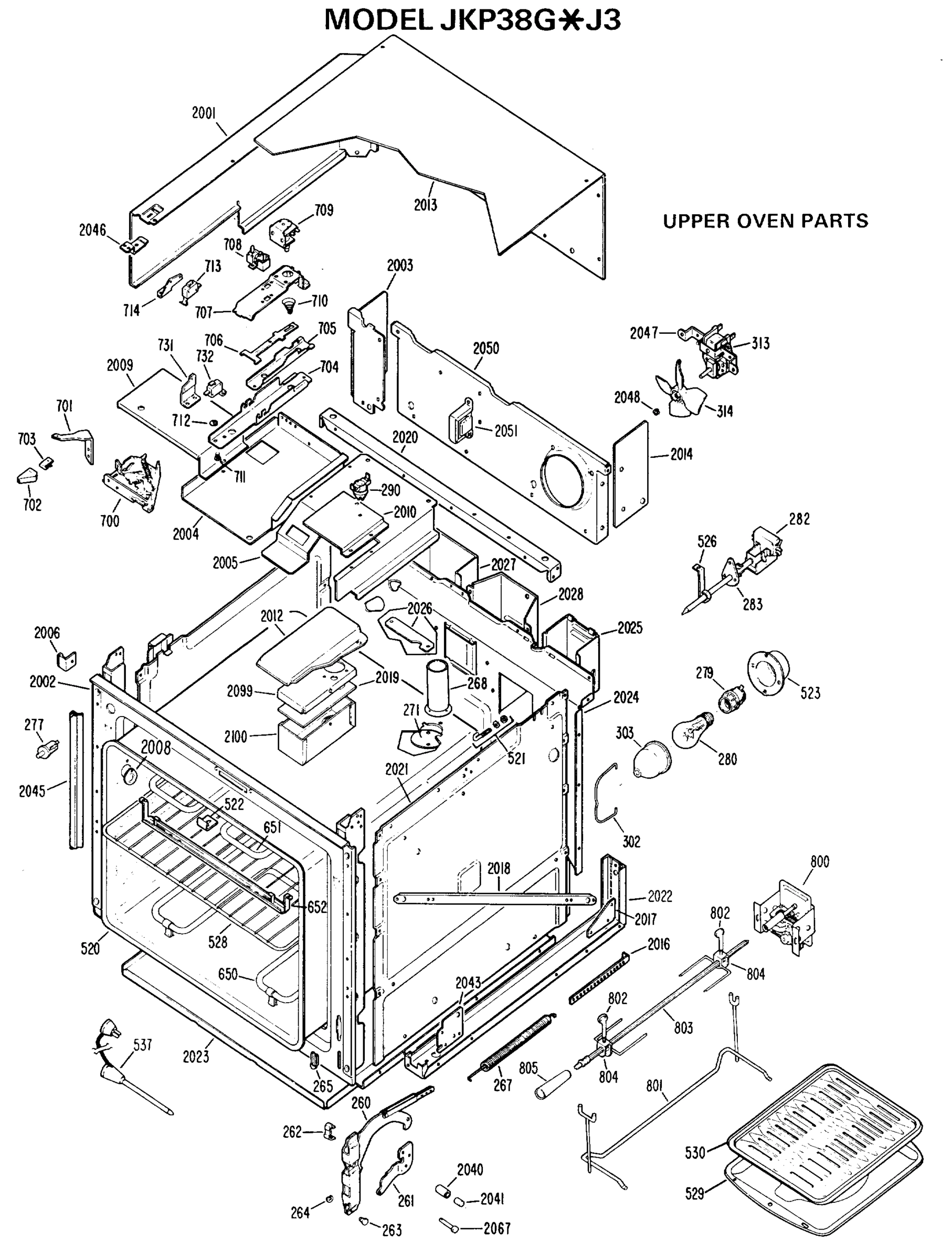 UPPER OVEN PARTS