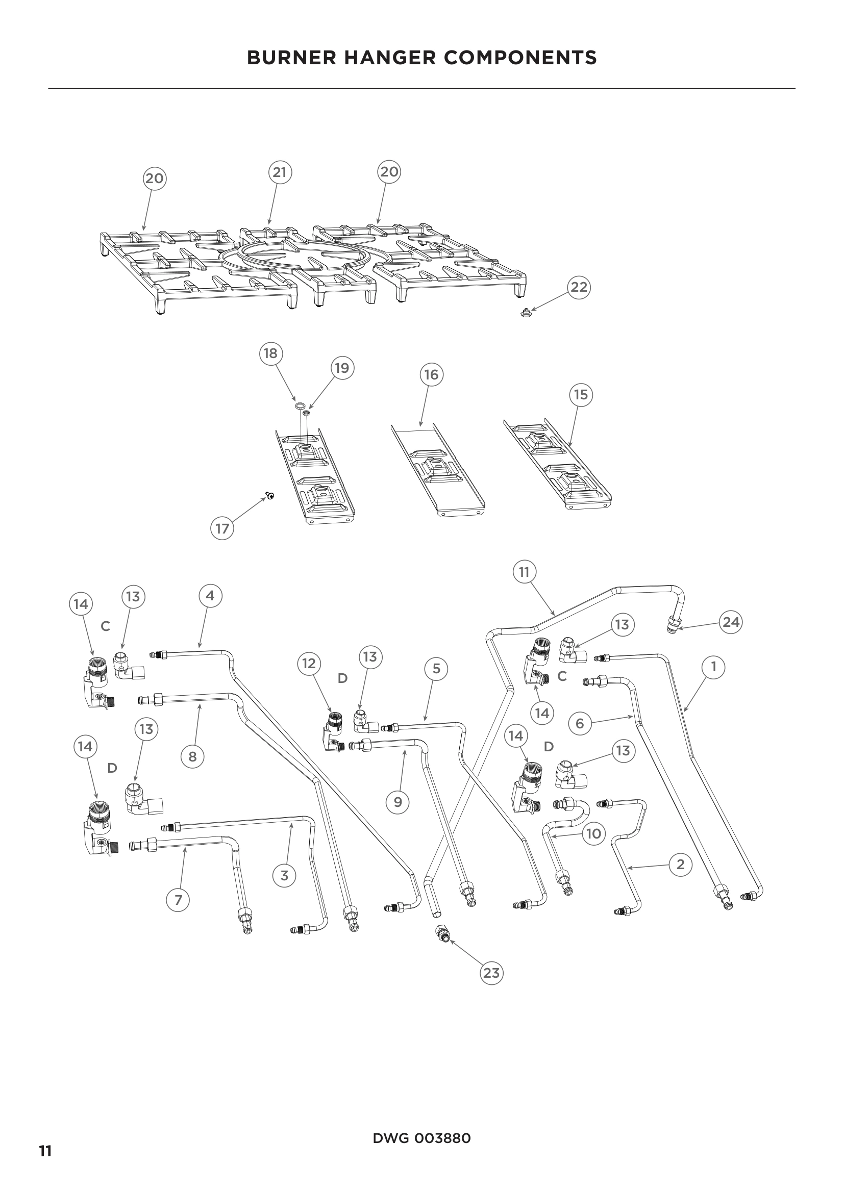 BURNER HANGER COMPONENTS