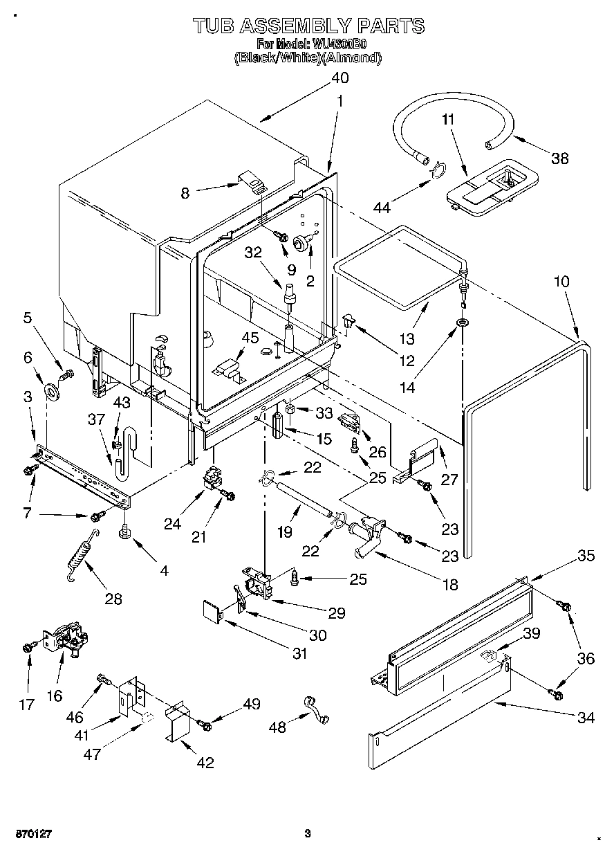03 - TUB ASSEMBLY, LIT/OPTIONAL