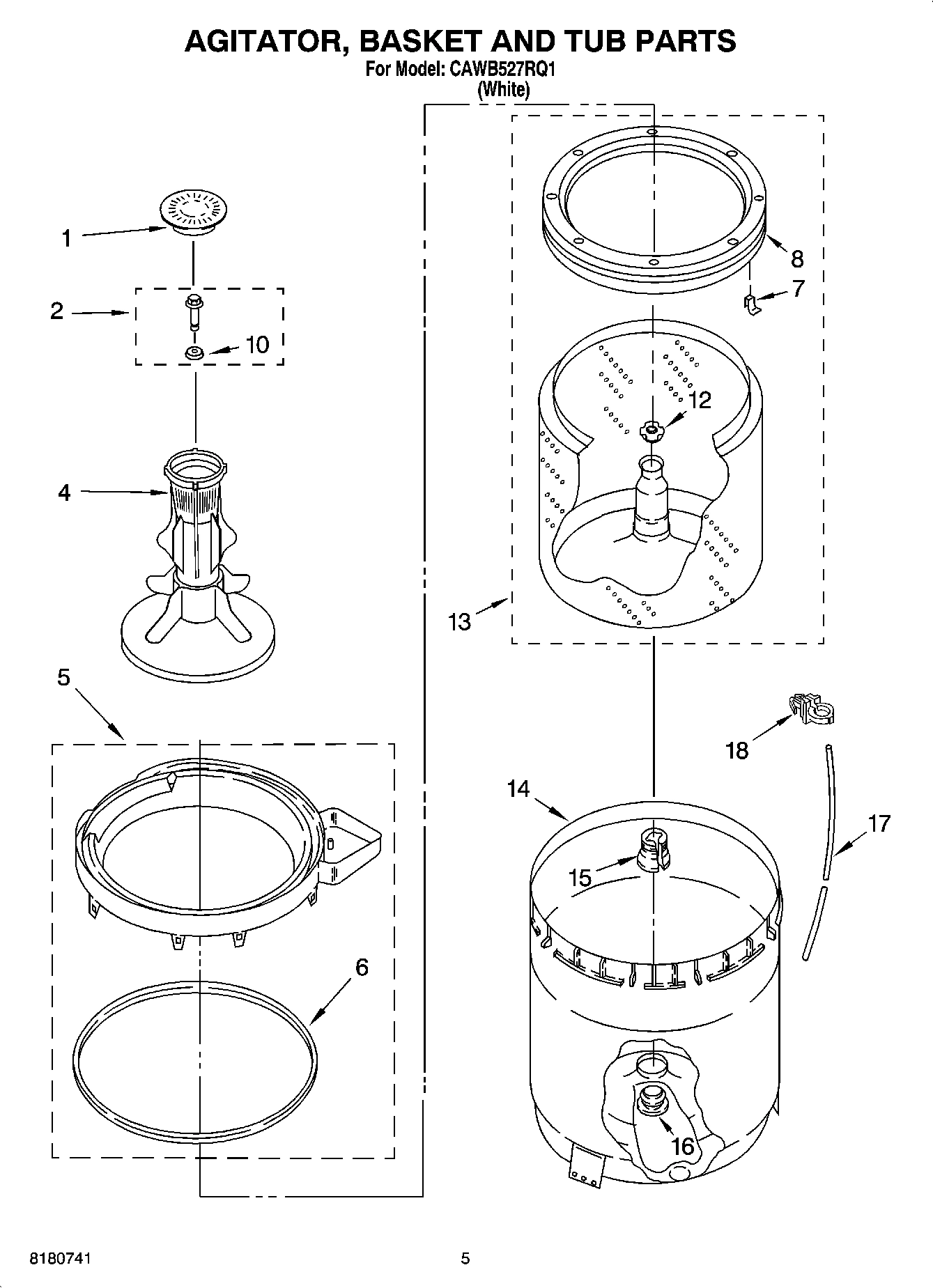 03 - AGITATOR, BASKET AND TUB PARTS