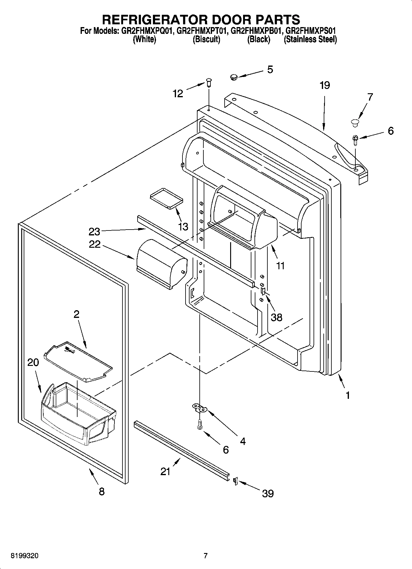 04 - REFRIGERATOR DOOR PARTS