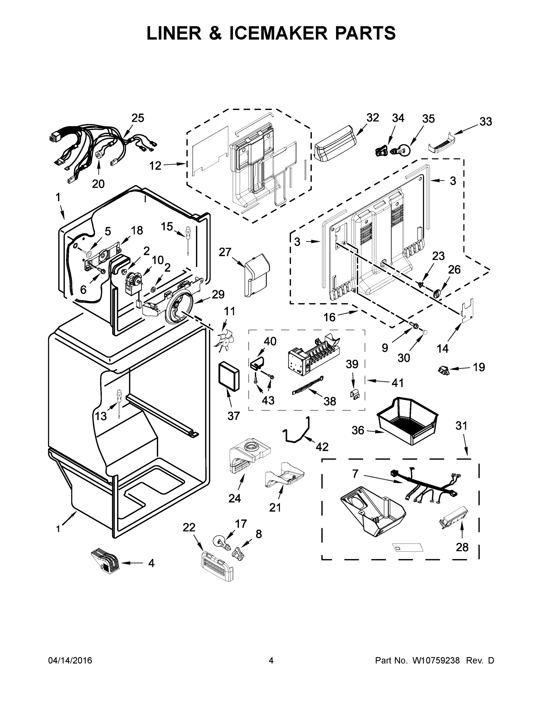 03 - LINER & ICEMAKER PARTS