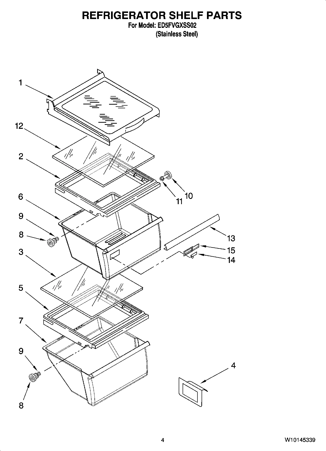 03 - REFRIGERATOR SHELF PARTS