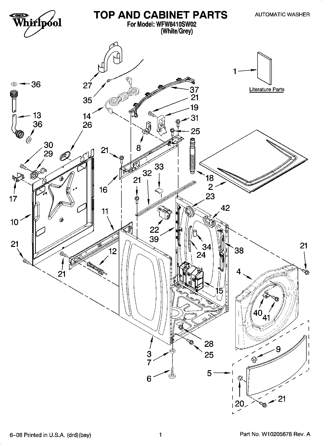 01 - TOP AND CABINET PARTS