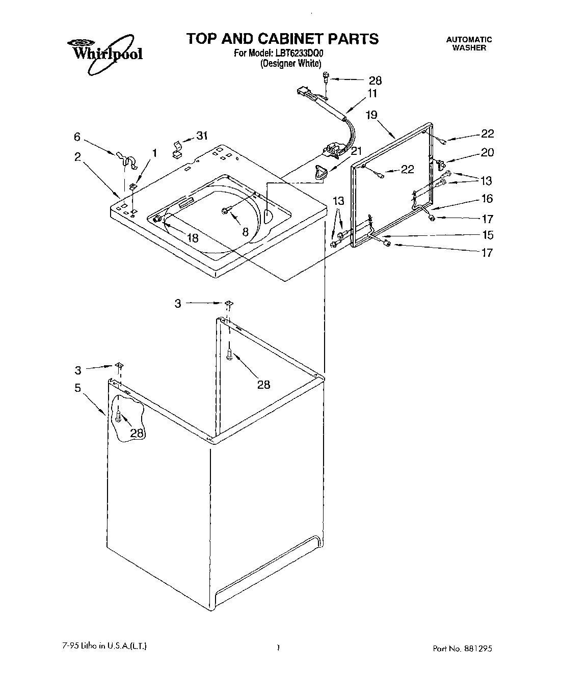 01 - TOP AND CABINET, LIT/OPTIONAL