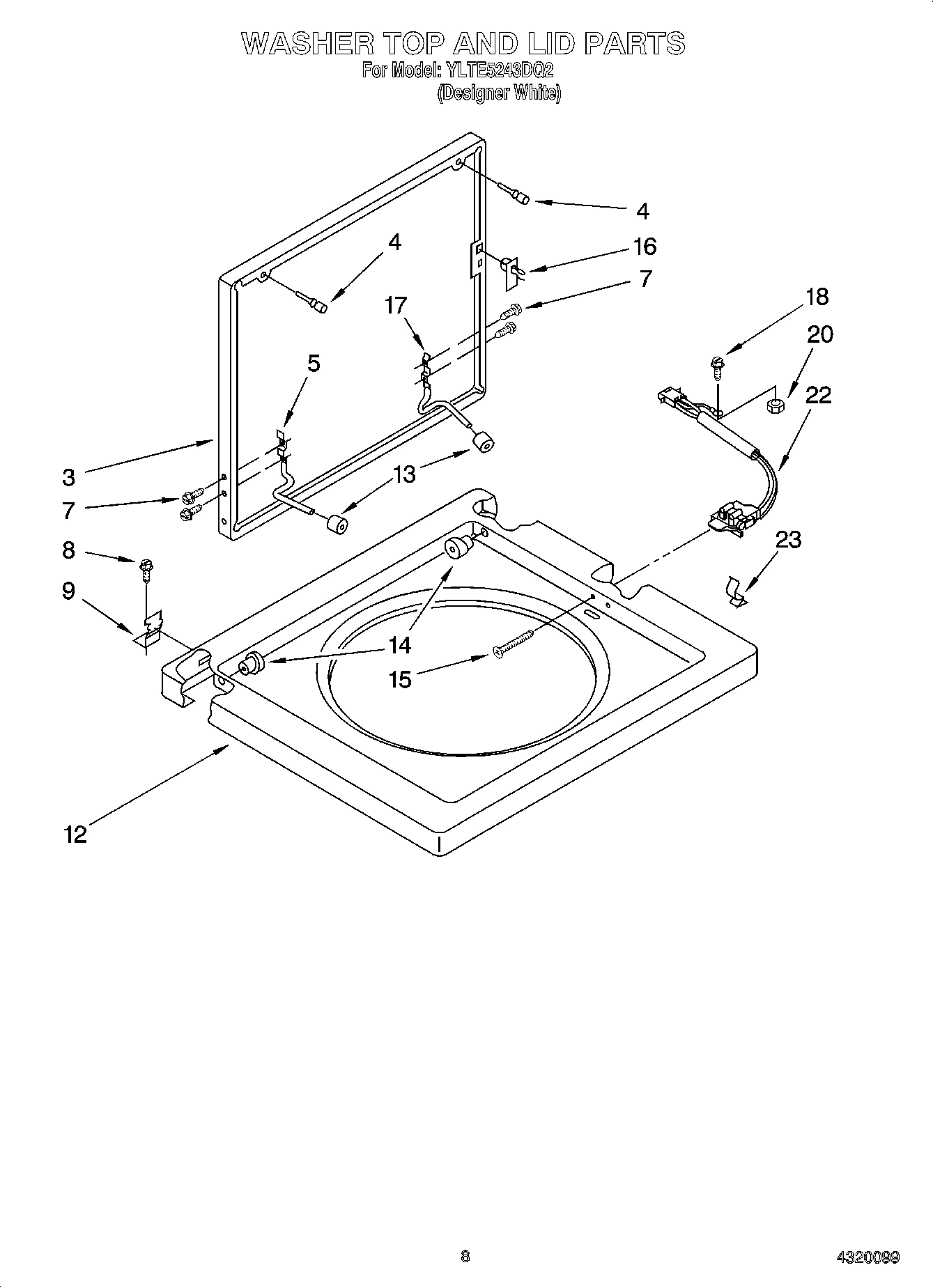 06 - WASHER TOP AND LID PARTS
